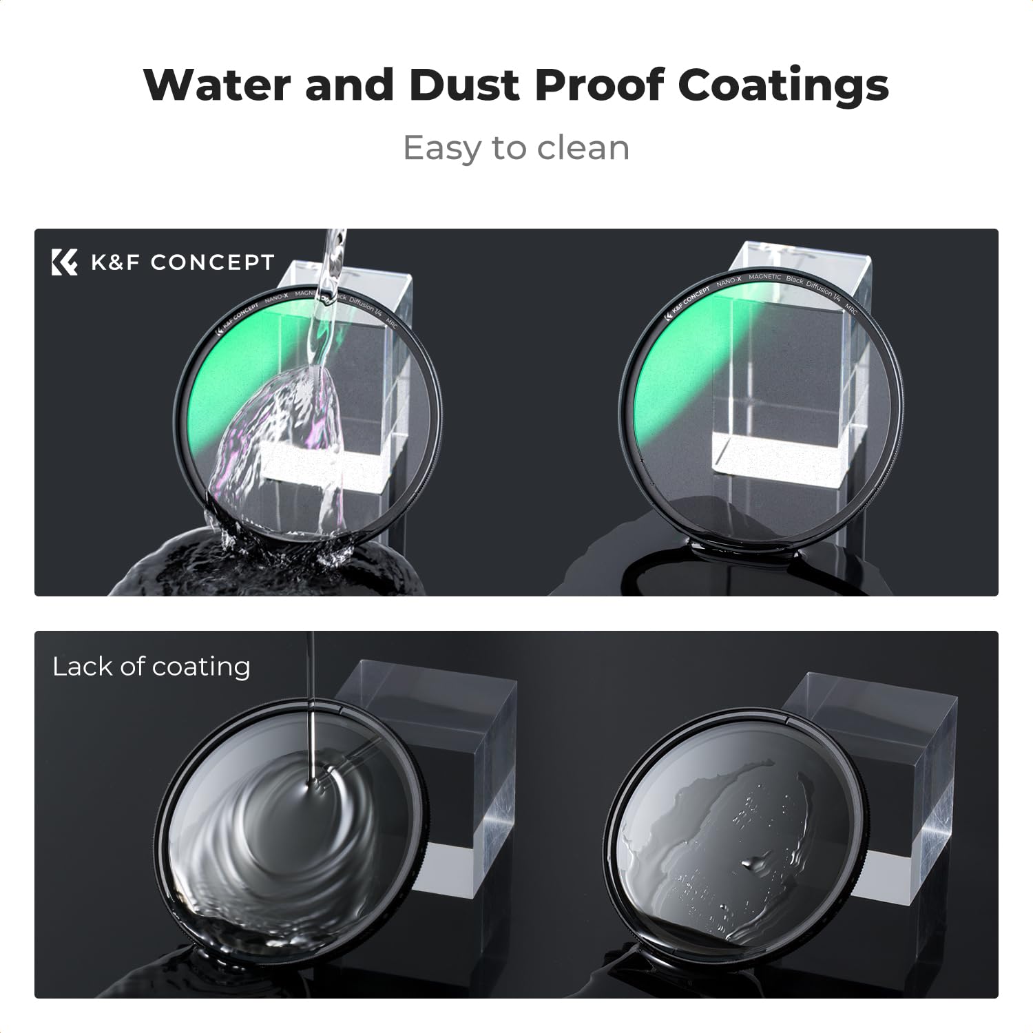 K&F Concept Nano X-Serie Magnetischer Black-Mist 1/4 Black Promist 1/4 Filter Effektfilter-52mm