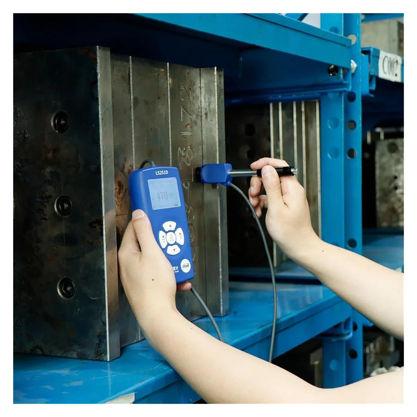 Probador de dureza, LS251D, El Mejor Probador De Dureza Digital Leeb, Máquina De Prueba Portátil For Cobre, Acero Inoxidable Azul Dulce, Aleación De Aluminio