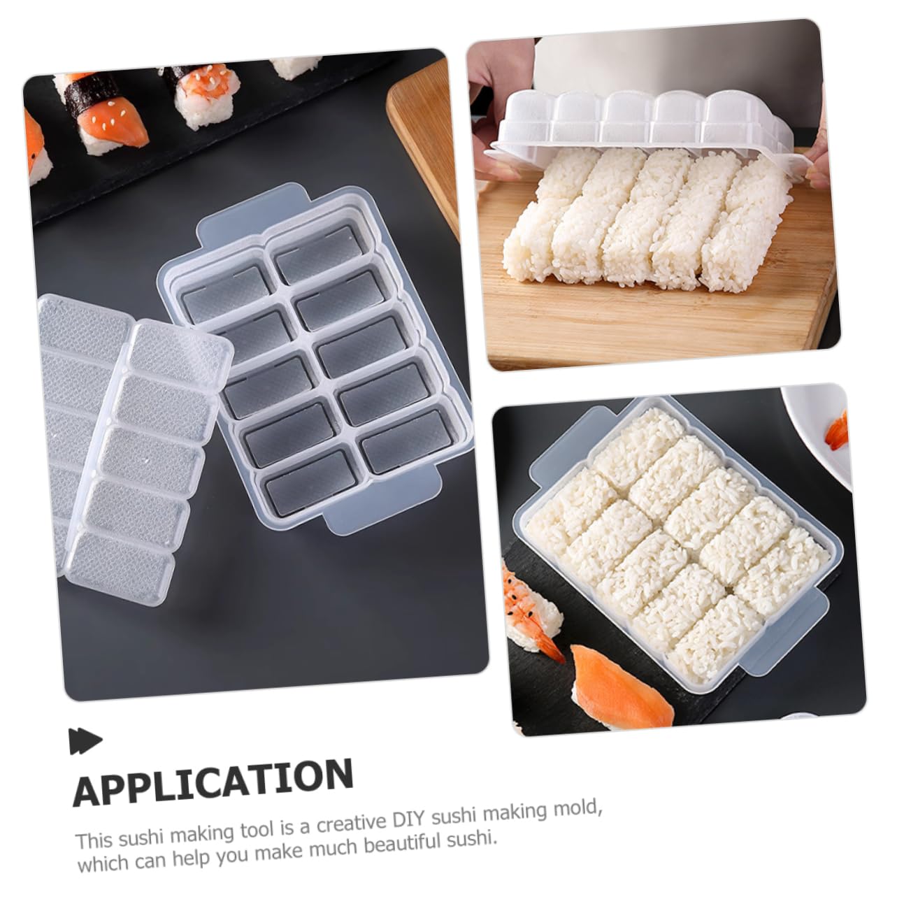 SOLUSTRE 1 Set Sushi Easy to Clean Rice Maker Non Stick Sushi Press for DIY Kitchen Tool for Home Use