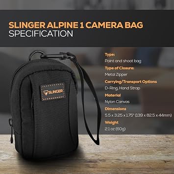 Alpine 1 Camera Bag for Your Point and Shoot Camera and Accessories