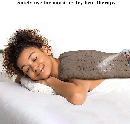 Miniatura 5 de ZXU Almohadilla térmica eléctrica para aliviar el dolor de espalda y calambres, 12 x 24 pulgadas, almohadilla térmica ultra suave con terapia de