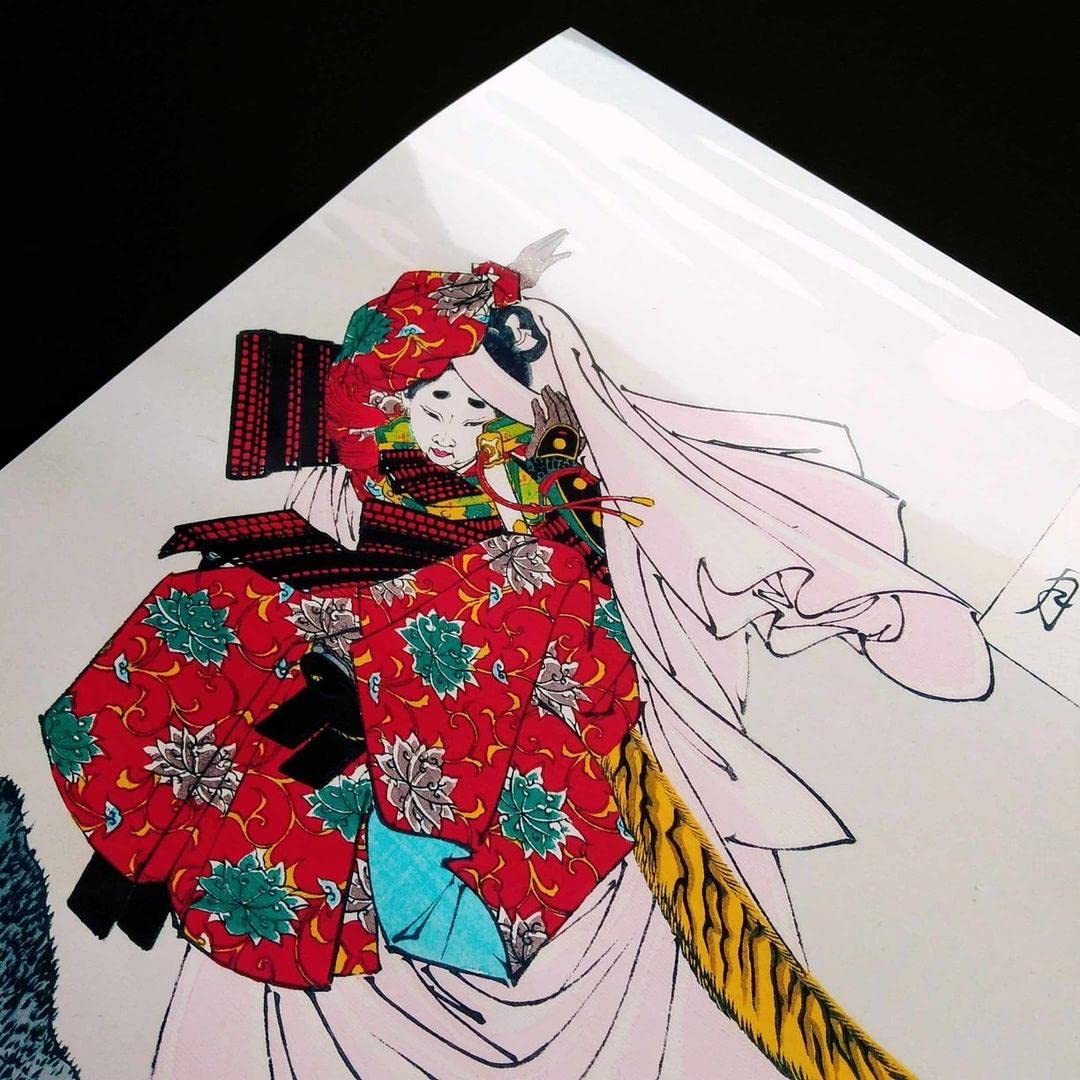 Amazon.co.jp: 月岡芳年 月百姿 五条橋の月 牛若丸 浮世絵 アート 光沢