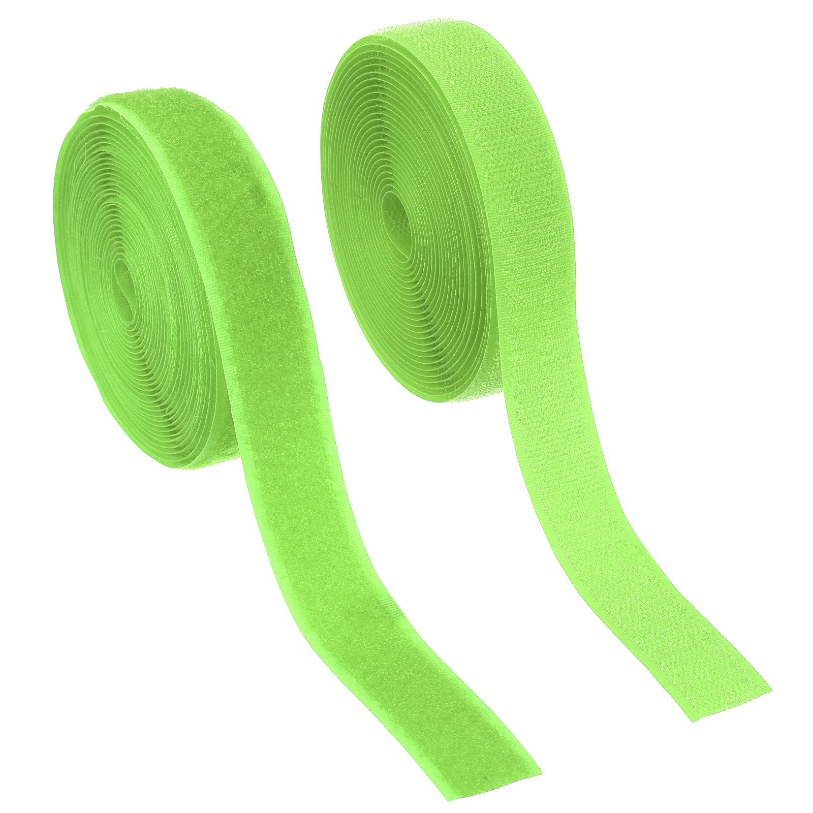 YELARXI Sew on Hook and Loop Tape, 1 Inch Width Non-Adhesive Back Nylon Sewing Fastener Strips Interlocking Fabric Tape 5 Yards Fit for Clothing Crafts Sewing DIY Project - (Green) — image 1