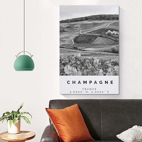 Miniatura 4 de Póster de champán con impresión en blanco y negro, arte de pared de champán, impresión fotográfica de champán, póster de regalo de champán, pintura