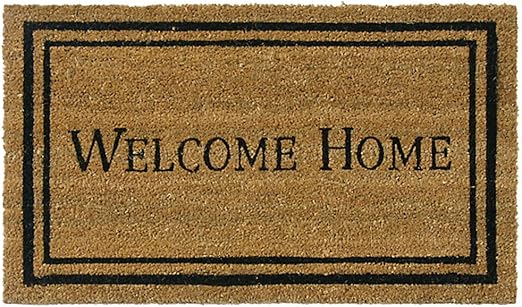 Rubber-Cal Contemporary Welcome Home Mats Natural Coir Matting, 18 x 30-Inch