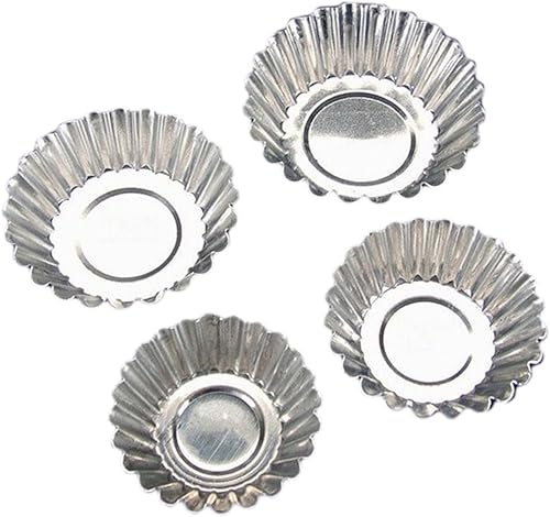 Miniatura 2 de Generic Moldes de aluminio plateado para muffins, moldes para magdalenas, moldes para magdalenas, moldes para hornear, 2.8 in, reutilizables, para