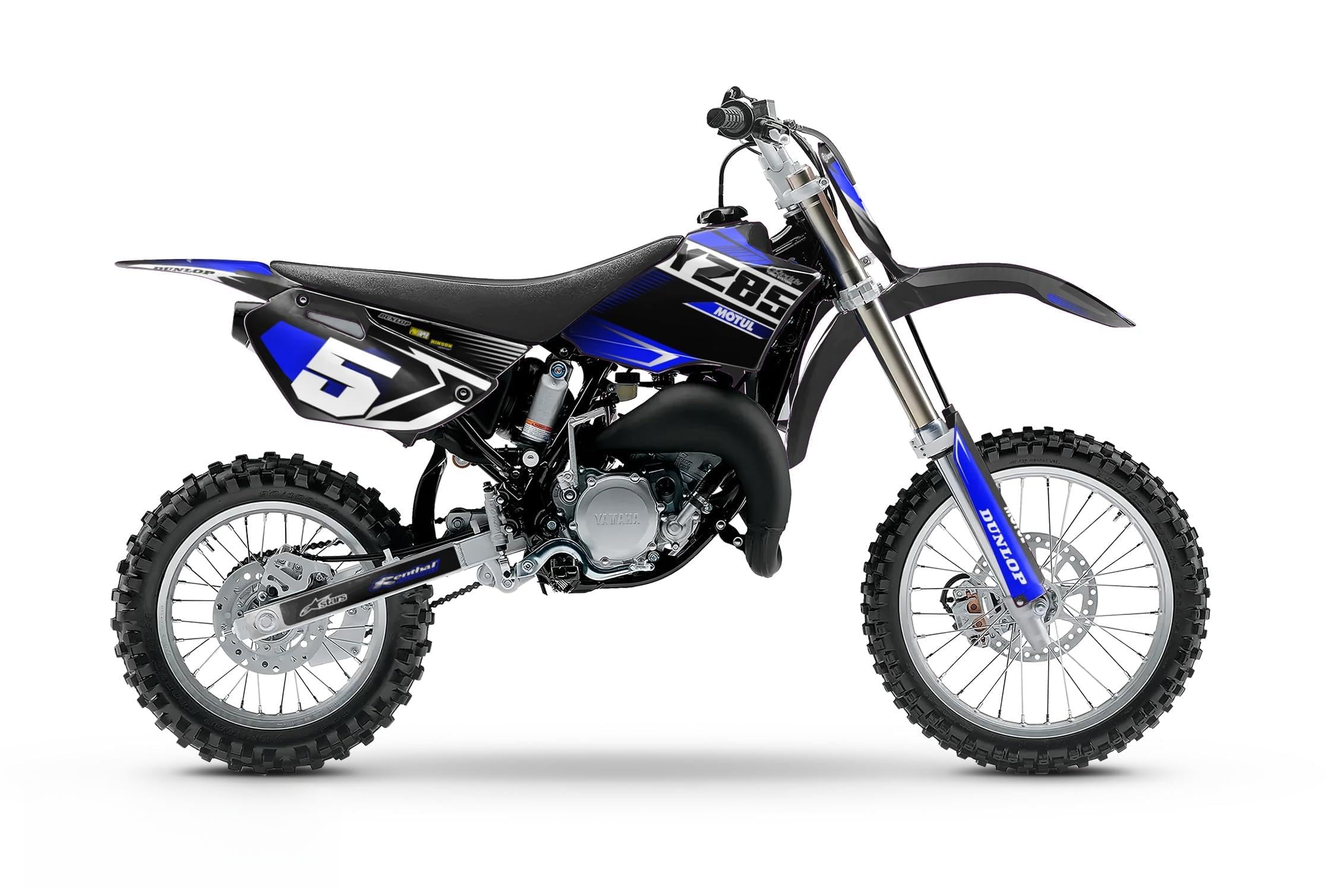 Kalair GFX Graphics Kit for Yamaha YZ85 (2002-2014) Turbo Series Blue 9 Mil-Dirt bike Custom Racing Graphics Decals Stickers Kit, no-plastics