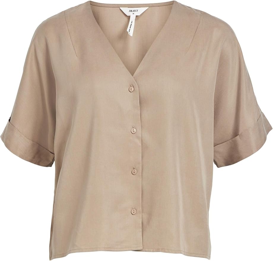 Object Camicetta da Donna OBJFEODORA L/S Top Noos, Cloud Dancer, XS, Ballerino di Nuvola, XS