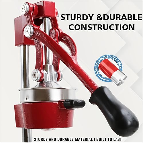 Miniatura 4 de Exprimidor de cítricos de hierro fundido, prensa manual de naranja y limón de alta resistencia, exprimidor profesional fácil de limpiar con vaso de