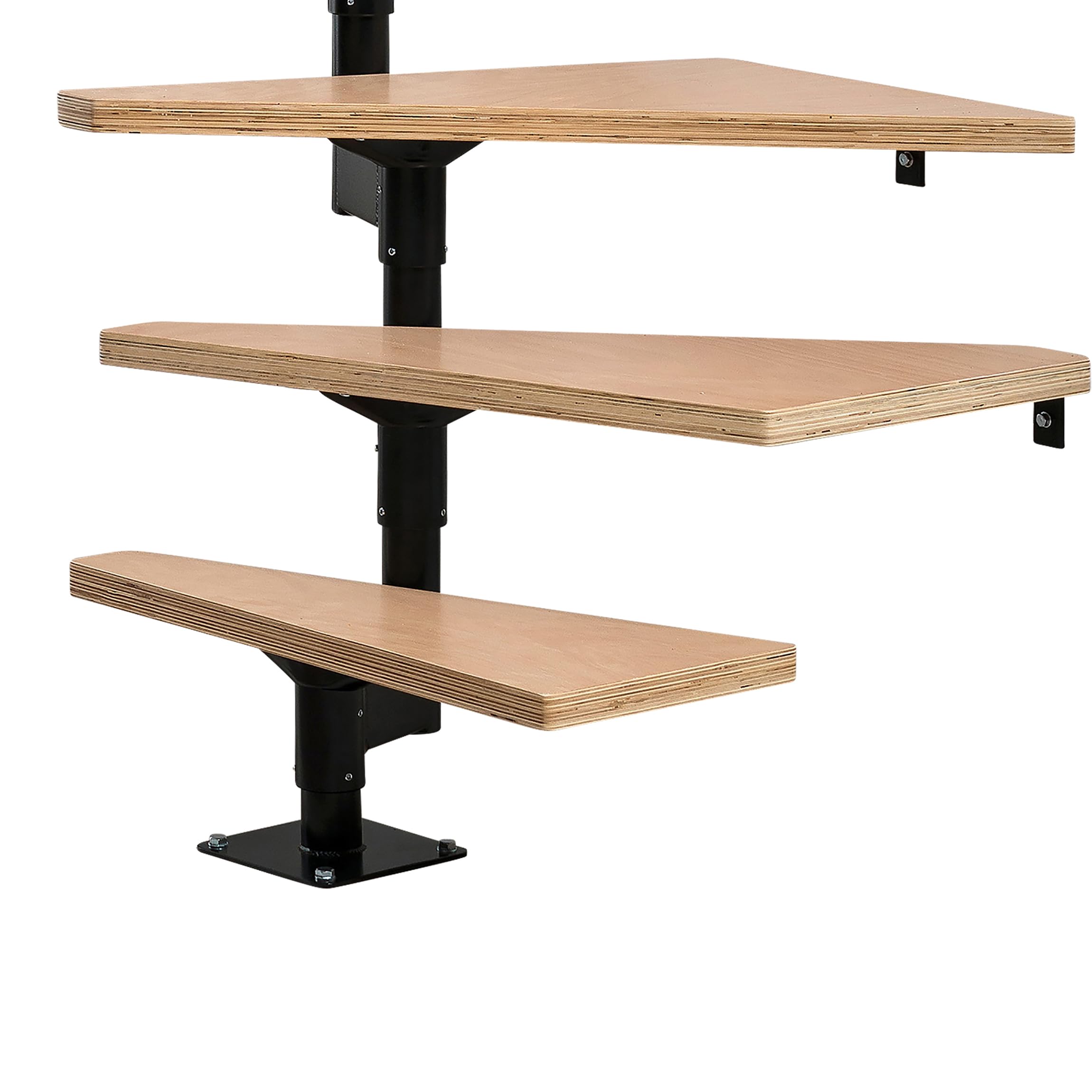 DOLLE Elegante Raumspartreppe in modernem Design, edlem Schwarz und Stufen aus Buche Multipex