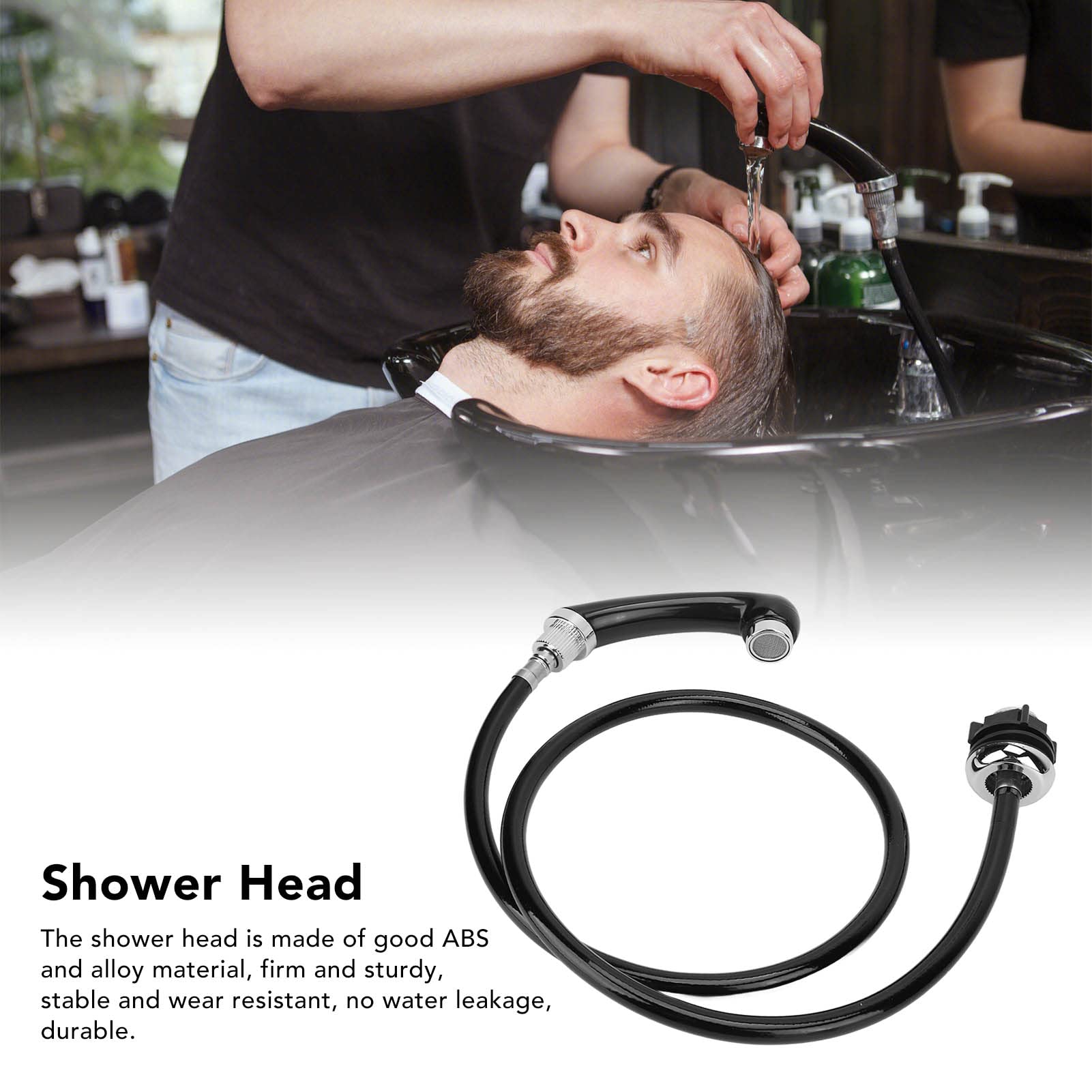 Salon Shampoo Schüssel Wasserhahn Set mit Sprayer Kit für Friseursalon, Mischbatterien Handbrause, Edelstahl Waschbecken Spülbecken