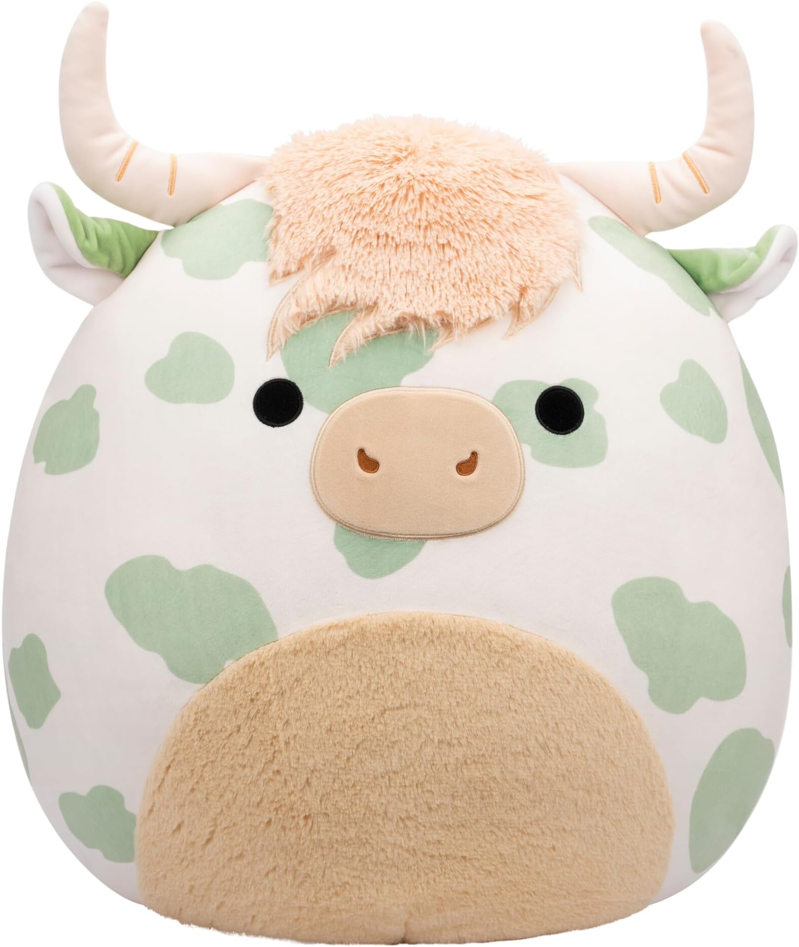 Original 20-Inch Celestino Sage Green Spotted Highland Cow - Official Jazwares Plush (Jumbo)