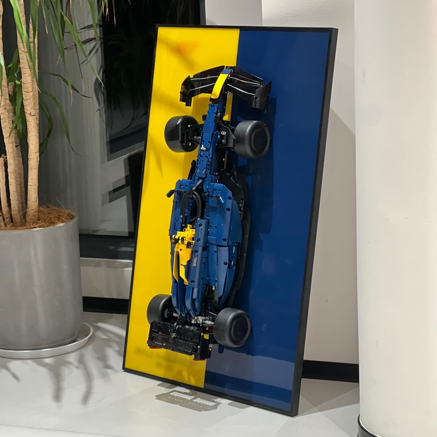 iLuane Display Wallboard for LEGO Technic McLaren MCL39 42228 Race Car Model Kit, Adult Collectibles Wall Mount, Room or Office Decor for Men & Women, Two-Tone (No Car Included)