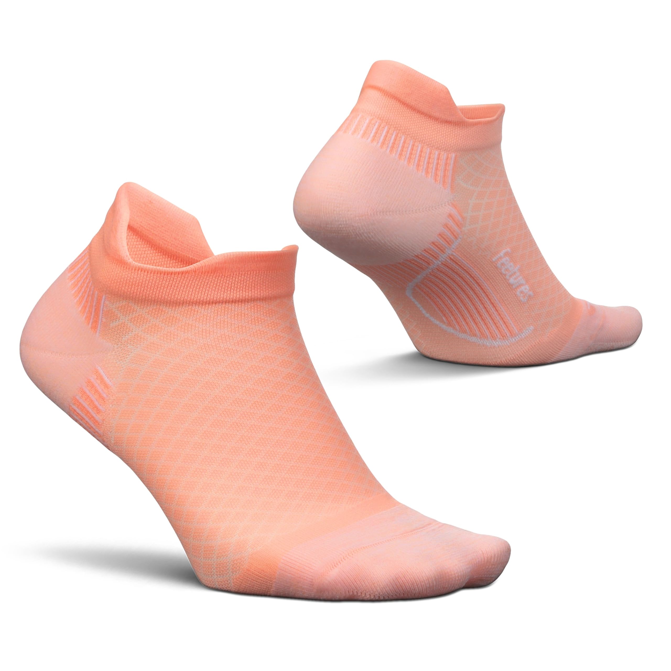 ((size S)) Feetures Plantar Fasciitis Relief Sock Light Cushion No Show Tab - Targeted Compression Sock for Women & Men