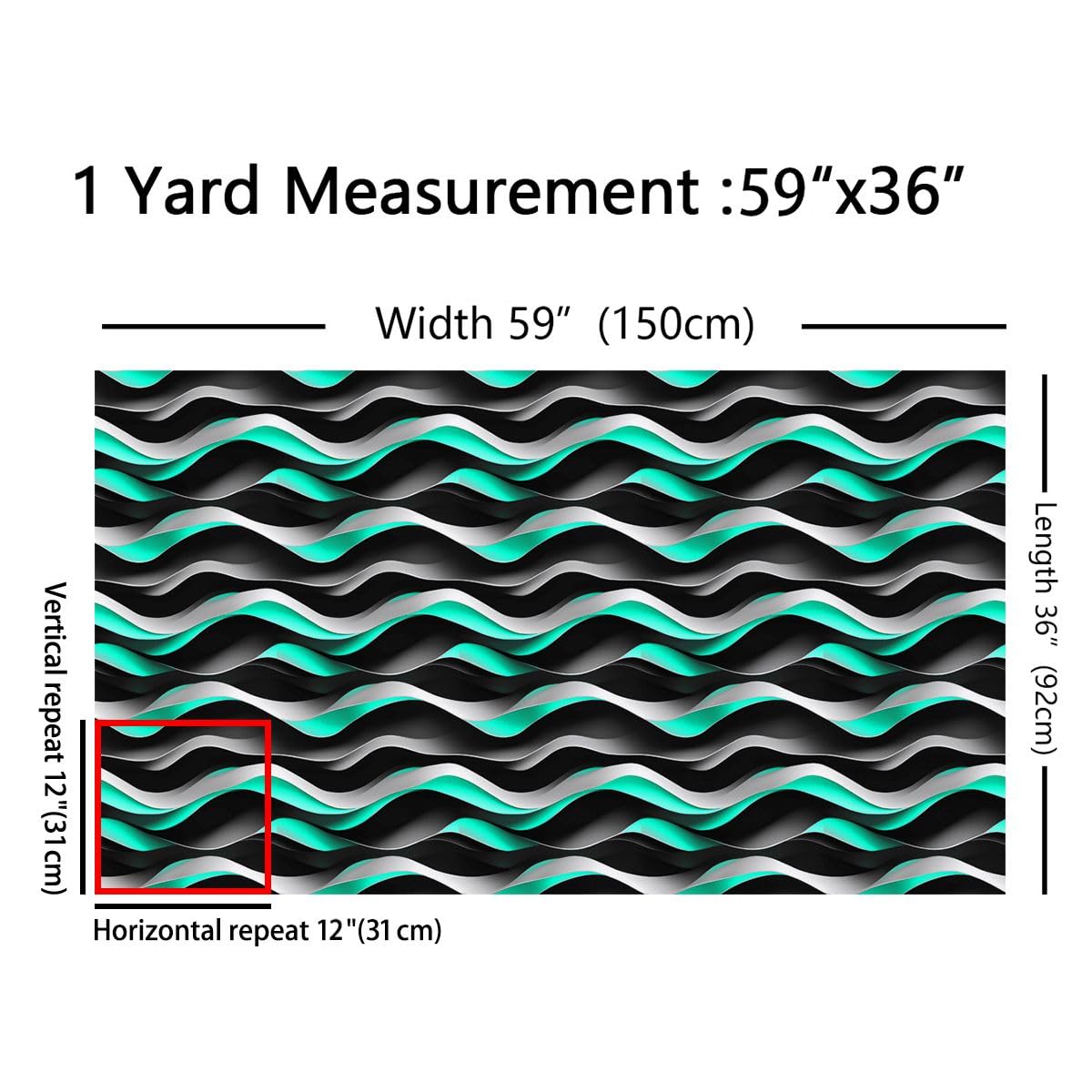 Homewish Tessuto a righe geometriche Ombre by The Yard