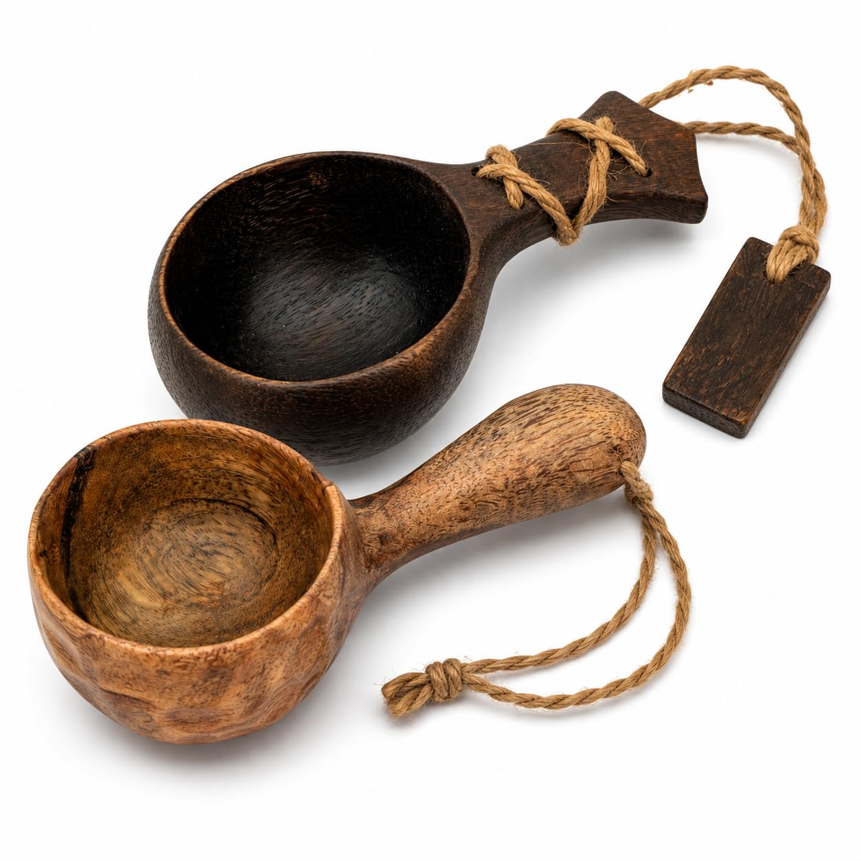 Kuksa drewniane kubki zestaw 2 szt. z drewna mango, 60 ml