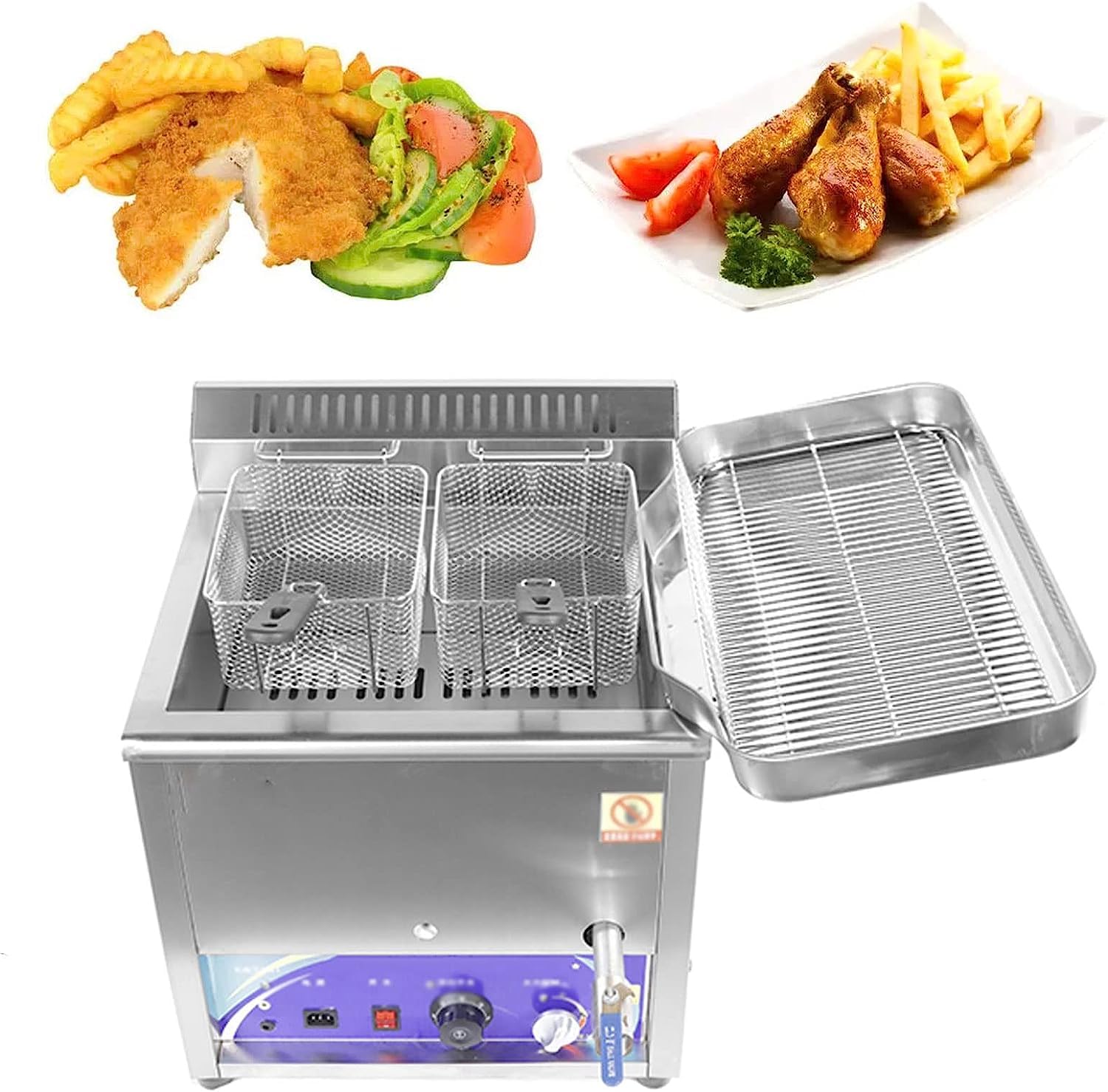 Friteuse GPL en acier inoxydable pour éviter les pannes de courant