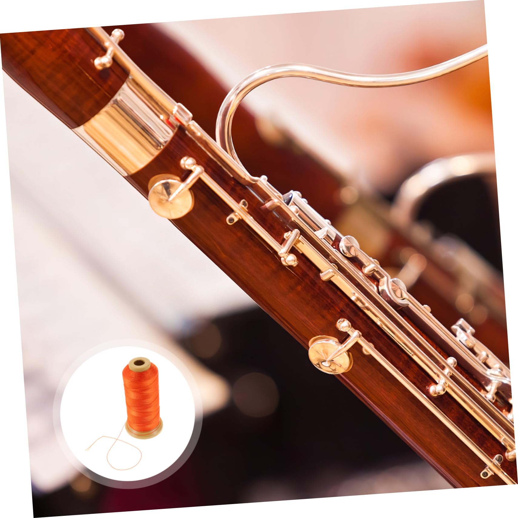 BESPORTBLE Fil En Polyester Orange Pour Hautbois – Fil De Macramé Artisanal Pour Ligature D’anche, Corde Multifonction Pour Accessoires D’instruments à Vent, Loisirs Créatifs Et Décoration Sonore