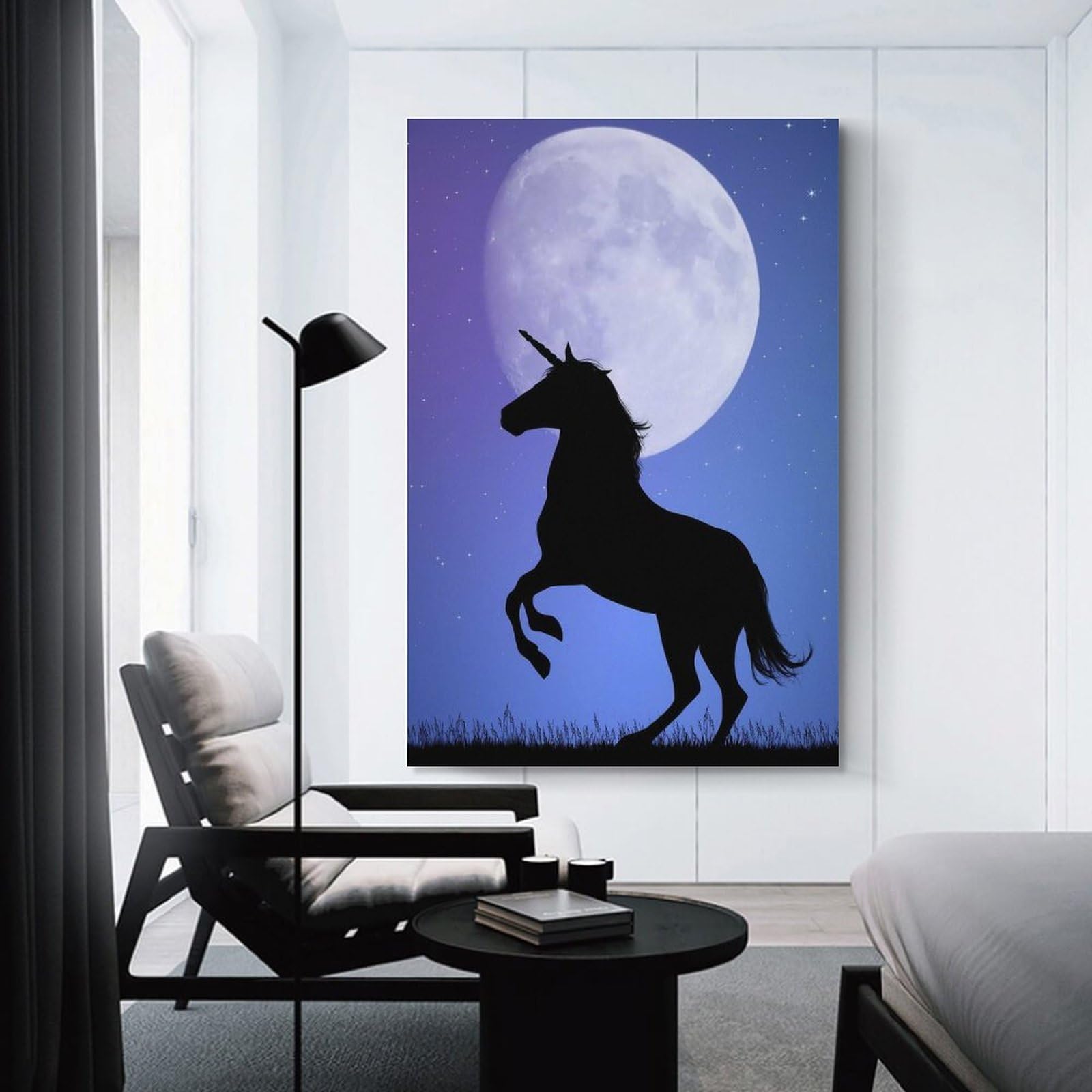 Junmoney Wall Picture Print Unicorn Horse Fantasy, 24x36inch(60x90cm), for Apartments, Flats Or New Home Decor, A Simple Refresh for Blank Walls
