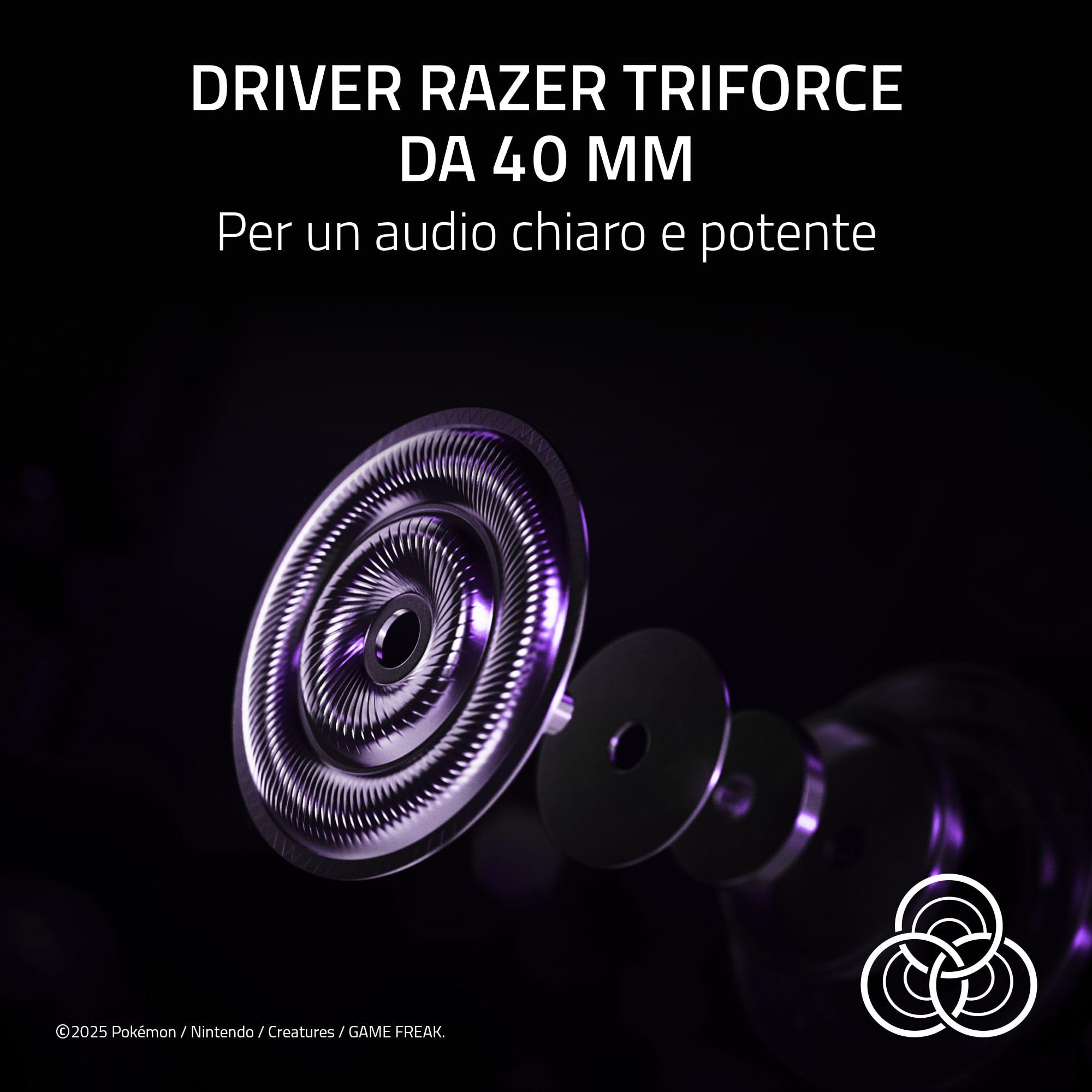 Razer Kraken Kitty V2 - Edizione Pokémon Gengar - Cuffie USB - Spuntoni di Gengar - illuminazione reattiva allo stream - micro cardioide HyperClear - driver TriForce 40mm - audio surround 7.1 | Viola