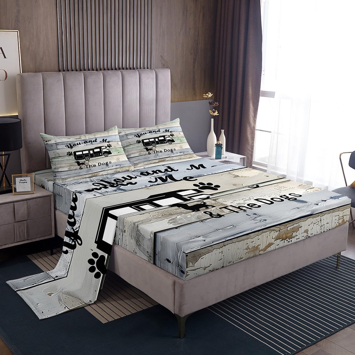 Camping Bed Sheet Set for RVs & Trailers – Dog-Friendly Decor Camping Bed Sheet Set for RVs & Trailers – Dog-Friendly Decor