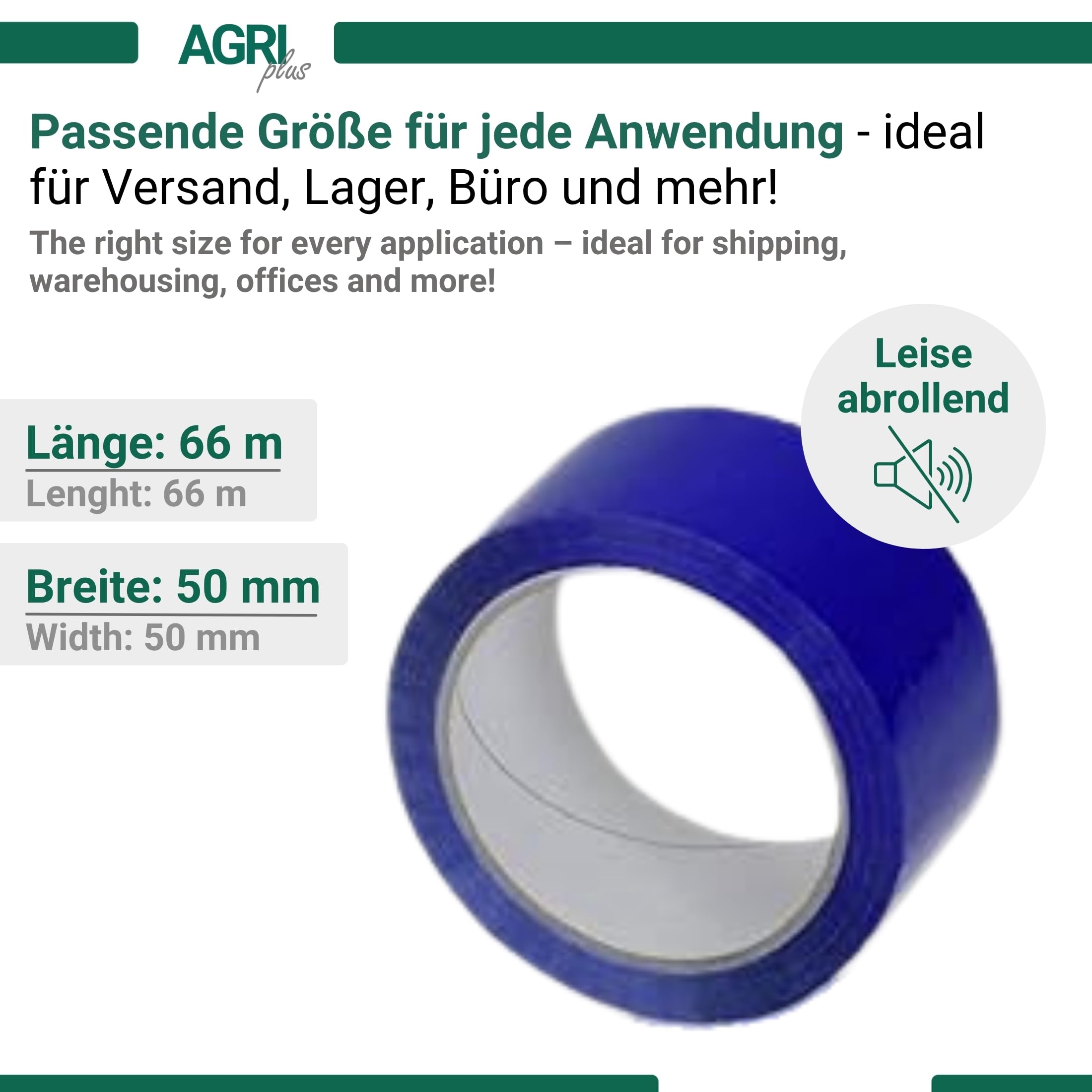 dm-folien Paketband in Blau I 6 Rollen I Robustes Paket-Klebeband aus PP 48 µ I Leise abrollendes Paketklebeband mit Acrylatkleber I Starkes Packband für eine sichere Haftung Baumarkt