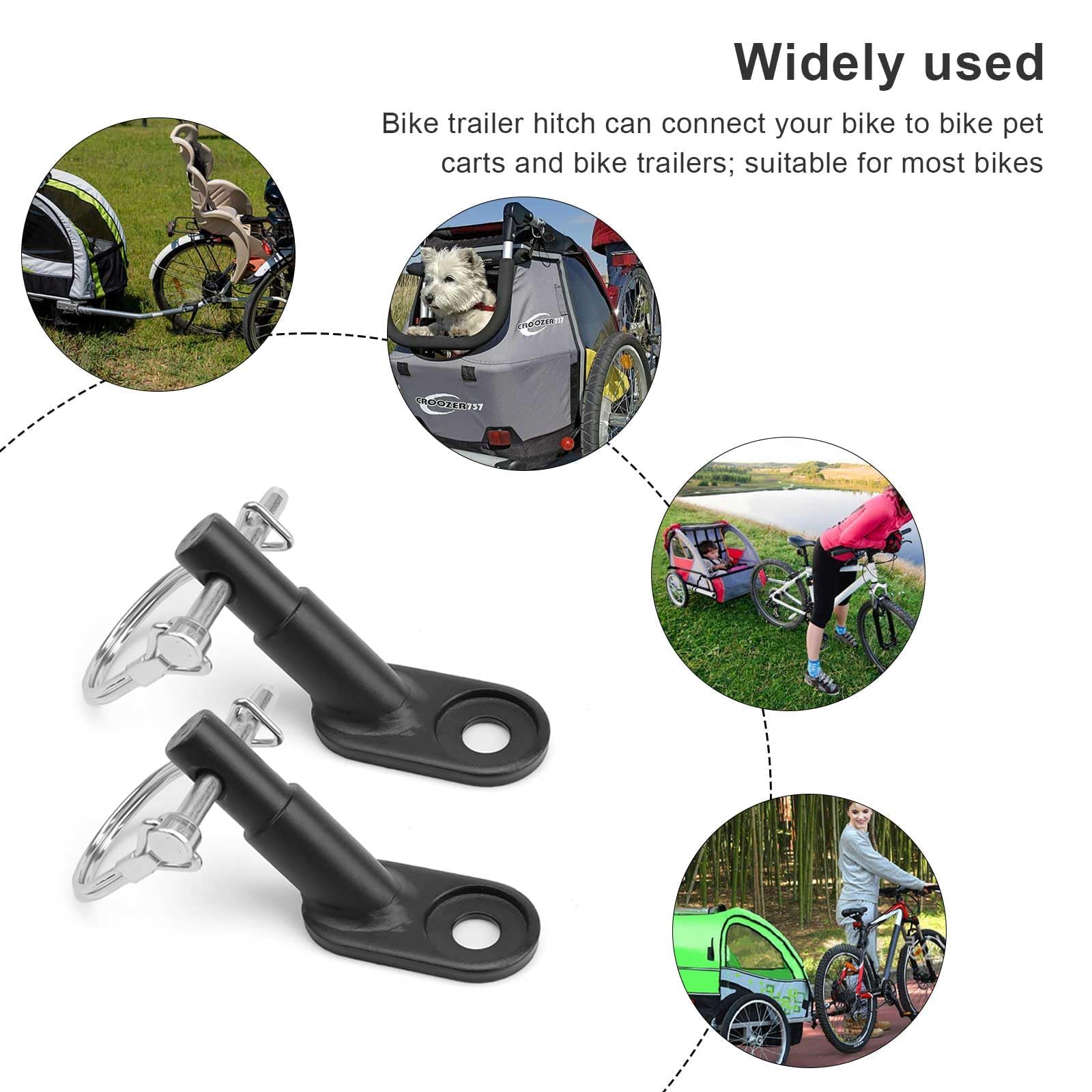 Attache Remorque Vélo 0XBIT – 2 Kits + 4 Boucles U + Tournevis Multifonction – Pour La Plupart Des Remorques