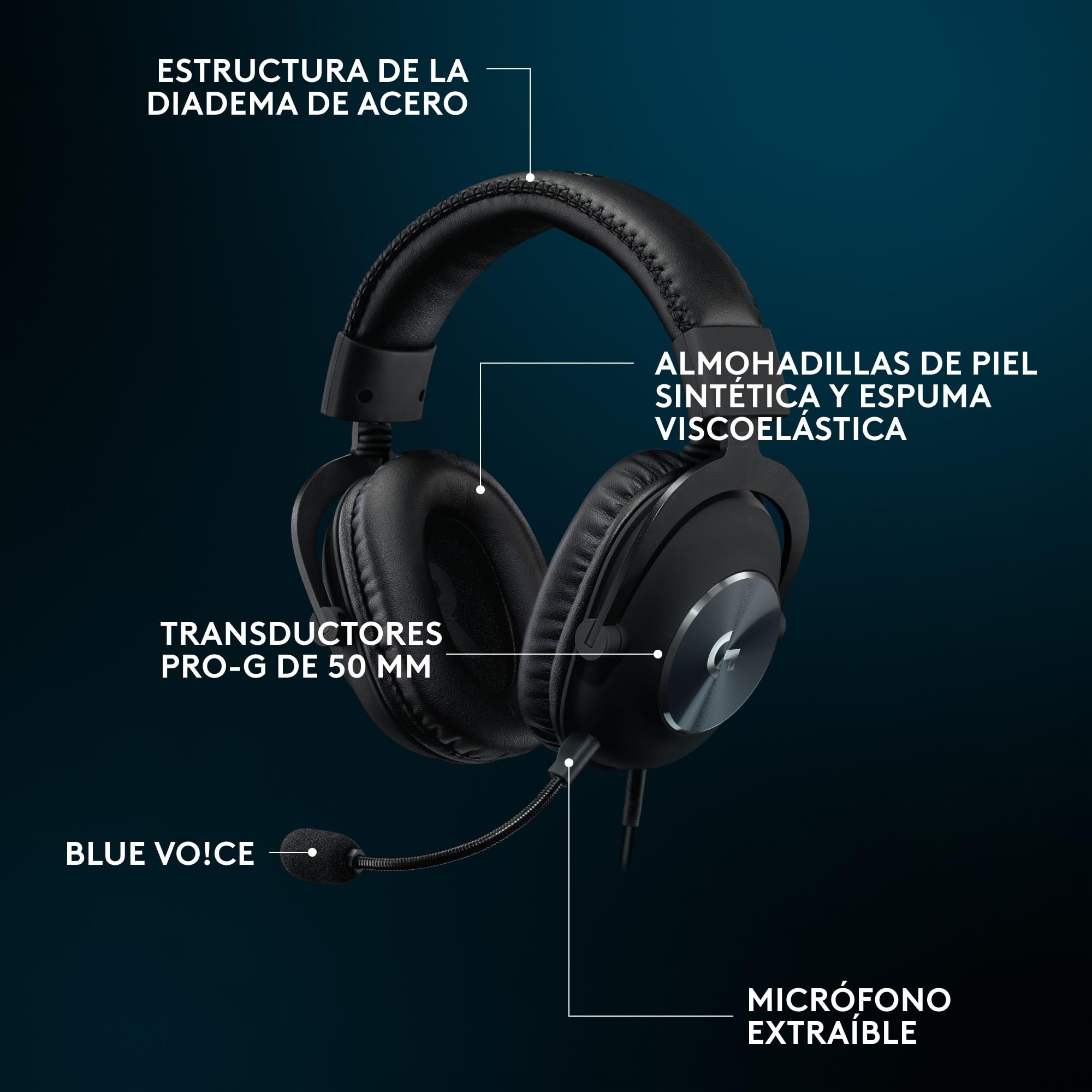 Logitech G Pro X SE Auriculares Gaming con Cable con micrófono: Mic Desmontable, DTS Headphone:X 7.1, para PC, Xbox One, Xbox Series X|S, PS5 y PS4, Incluye DAC USB – Negro