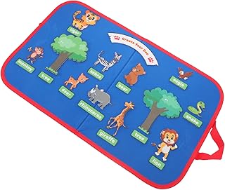 Ciieeo 1 Juego Tablero didáctico de fieltro tablero de fieltro para storyboard educativo de fieltro storyboards de fieltro para pequeños sintió Azul