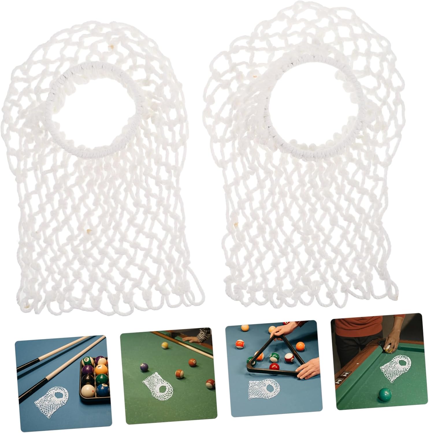 SUPVOX 6pcs Billiards Table Mesh Pockets Replacement Net for Pool Tables Easy Install Billiard Accessories Secure Prevent Loss Aesthetic Upgrade