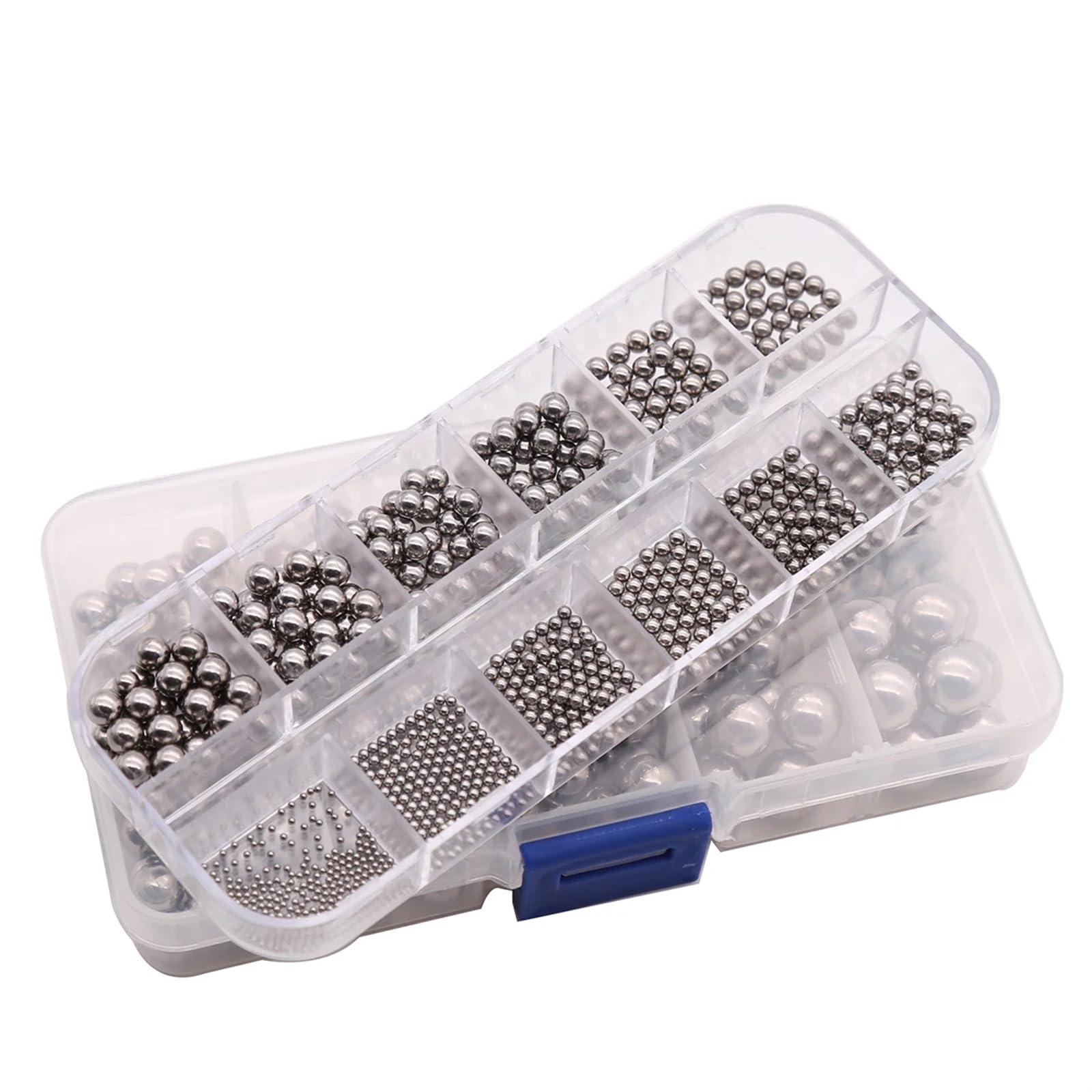 Kugellager Stahlkugeln Sortiment, 1 mm – 10 mm hochpräzise Lagerkugeln, Glatte Kugelbox-Set – 304 Edelstahl for Fahrrad-Skateboard-Rollen(Small Box)