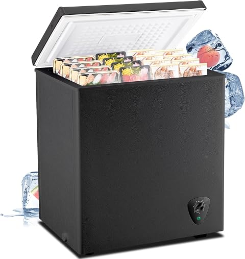 WANAI WA00502-3 4.5 cu ft Chest Freezer Black
