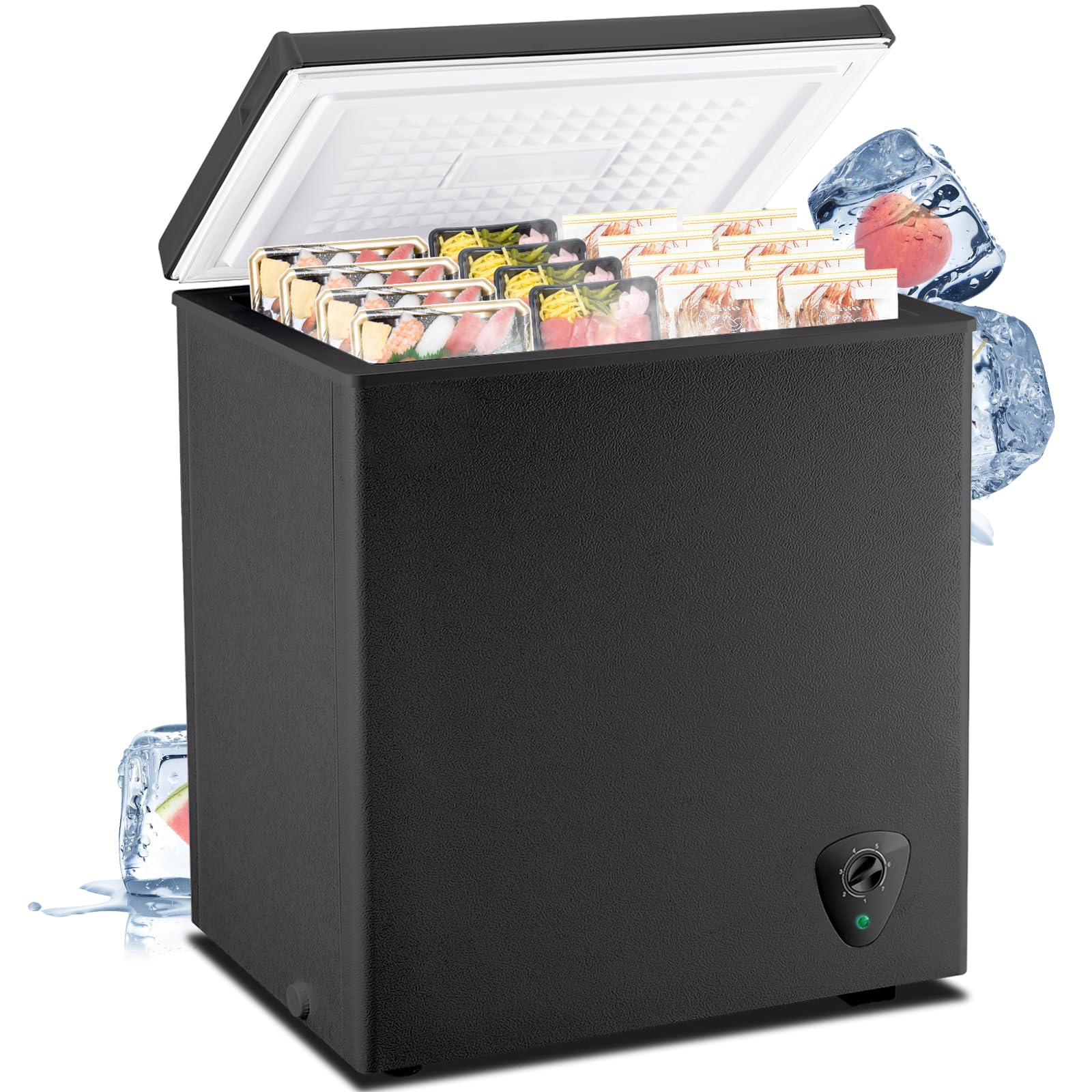 WANAI WA00502-3 4.5 cu ft Chest Freezer Black