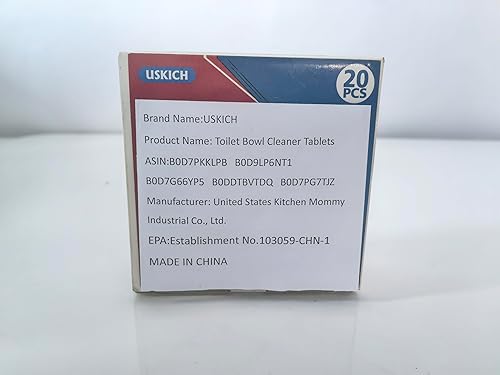 Miniatura 7 de USKICH Limpiador de Inodoro - Paquete de 80, Limpiadores Automáticos de Inodoro para el Hogar con Lejía, Tabletas Limpiadoras de Tanque de Baño con