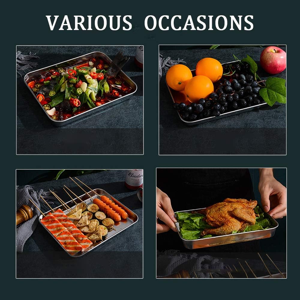 Stainl Steel Tray Non Heavy Duty Thiening Pan for Kitchen