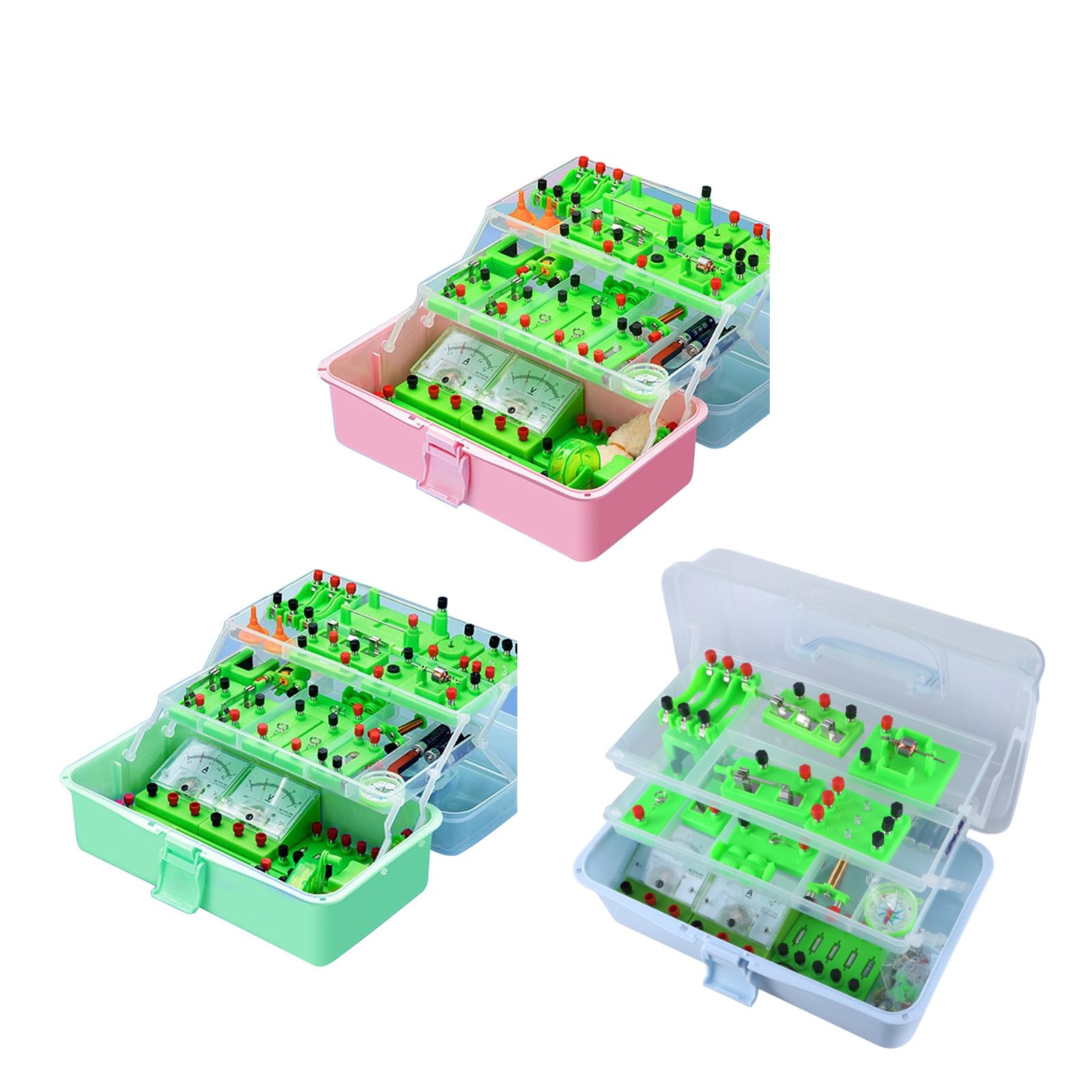 Lab Learning Circuit Kits Elettricità Esperimento Set Apparecchiature Elettromagnetiche portatili Set di apparecchiature Elettromagnetiche Kit di esperimenti di elettricità da laboratorio