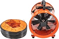 ZeStarDair 12-Inch 520W Portable Blower Fan with 16ft Duct Hose - 2295 CFM High Velocity Industrial Ventilator for Home & Job Site Exhaust