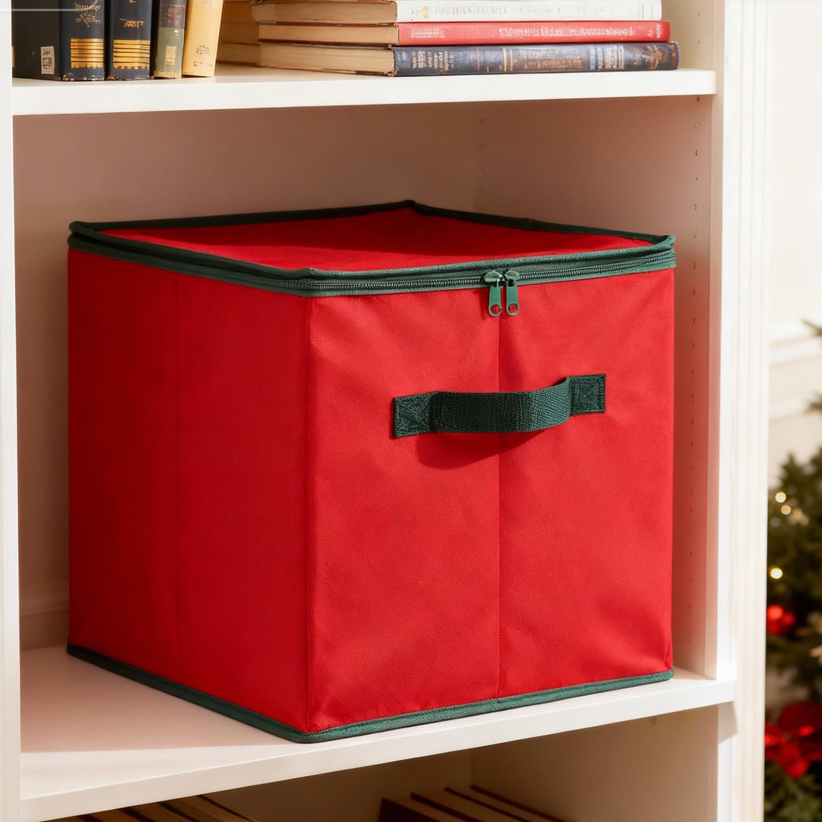 SALCAR Weihnachtskugel Aufbewahrungsbox mit 64 Fächern stabile Kartontrenner, praktische Aufbewahrungskiste für Christbaumschmuck und Weihnachtsdeko