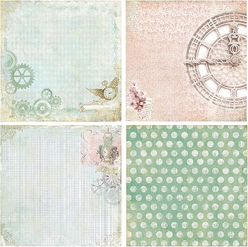 Miniatura 4 de CHICNIQ Our Time - 24 hojas de papel con patrón de celosía de 6 x 6 pulgadas para cuaderno de recortes diario de basura y manualidades de papel y