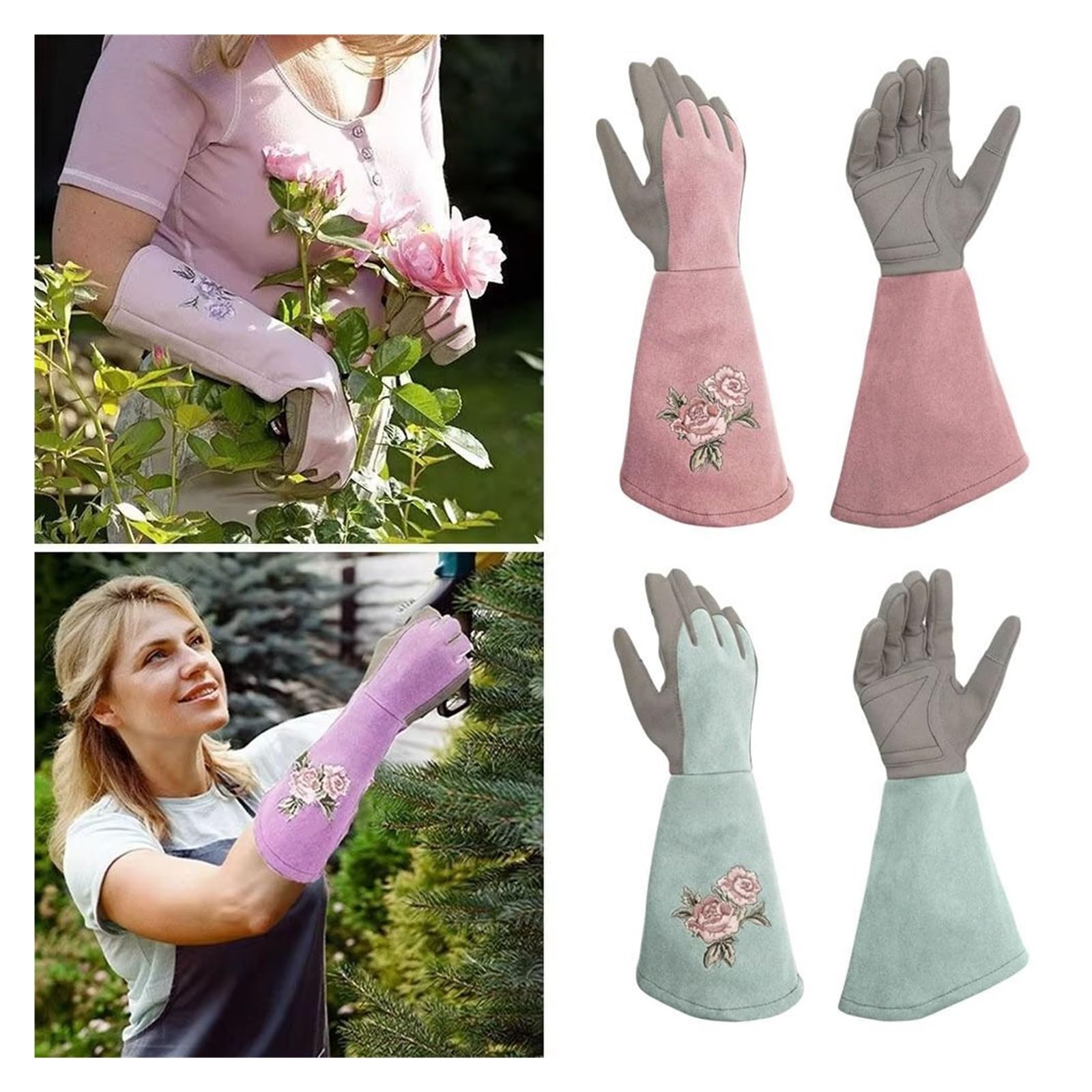 1 par de guantes jardinería transpirables Para La Jardinería De Exterior