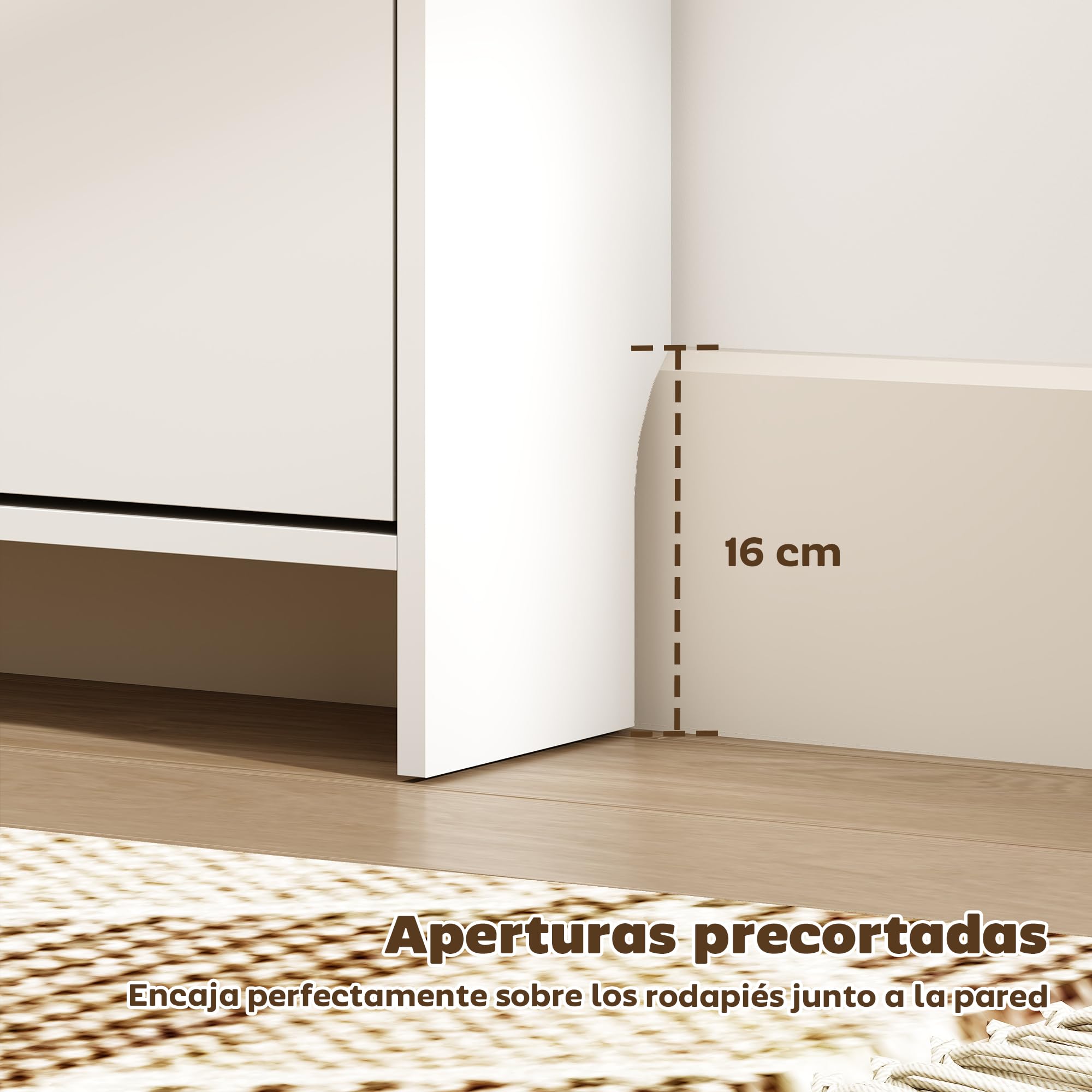HOMCOM Cubre Radiadores con Zapatero Cubreradiador 152x19x81 cm Blanco