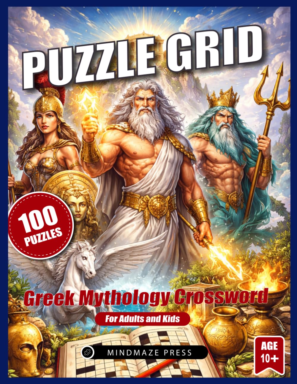 Puzzle Grid: Greek Mythology Crossword for Adults and Kids