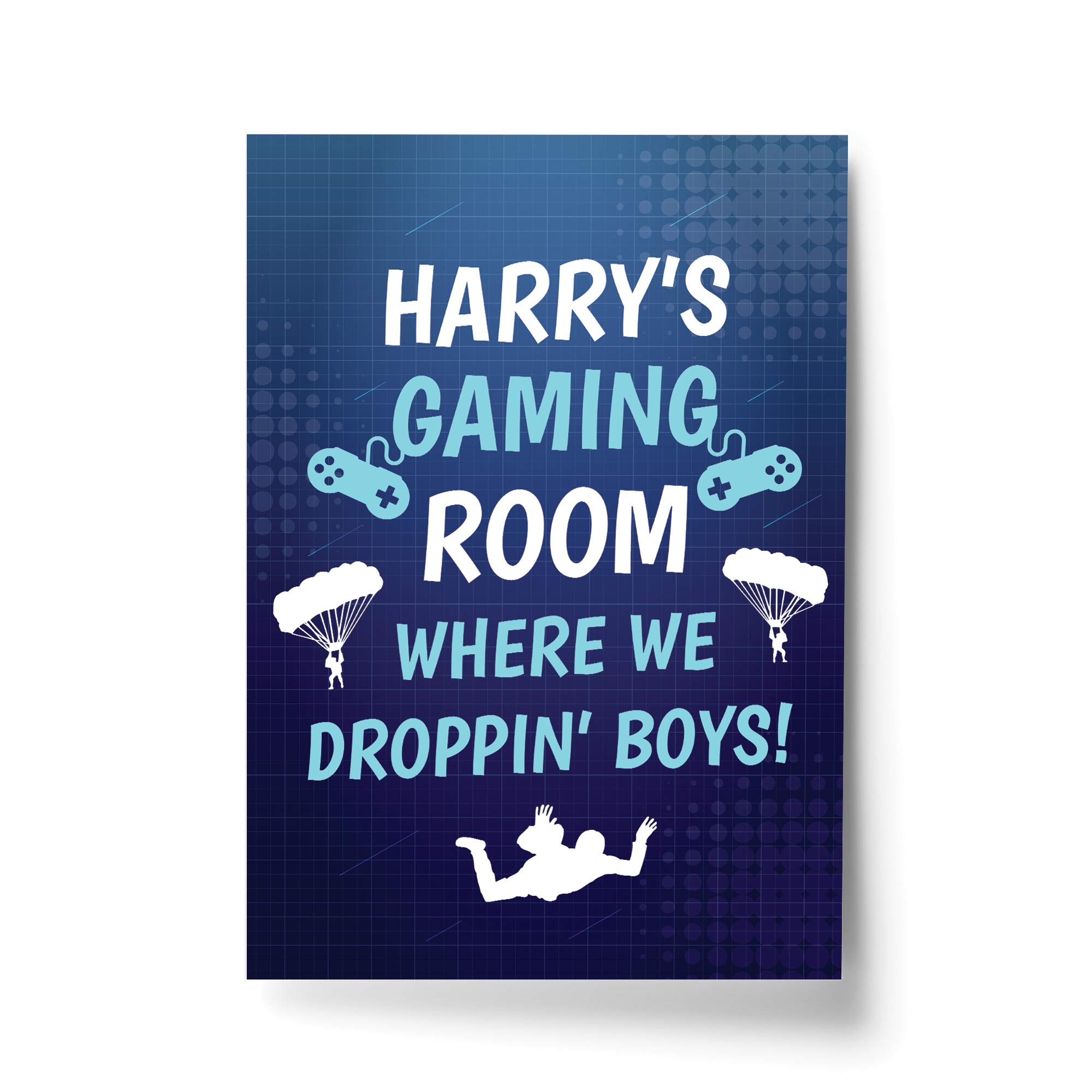 Gamer Lover Gift Print Personalised Gaming Sign For Boys Bedroom Man Cave Games Room Wall Art Gift For Gamer