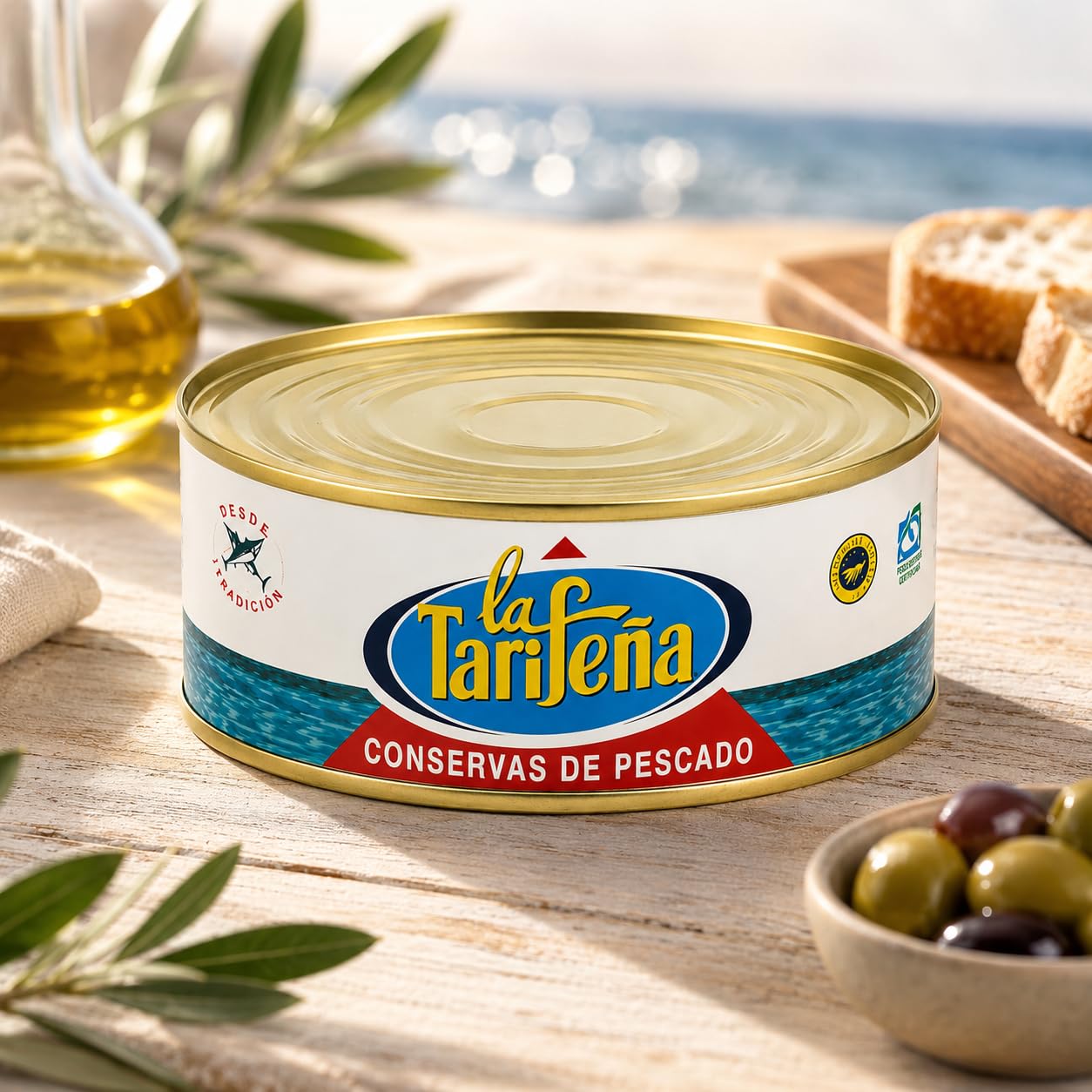 Diaz Cadenas - Filetes de Caballa de Andalucía en Aceite de Girasol 975 g – Conserva Premium de Pescado Azul Español, Rica en Omega 3, Alta en Proteínas, Ideal para Dieta Mediterránea