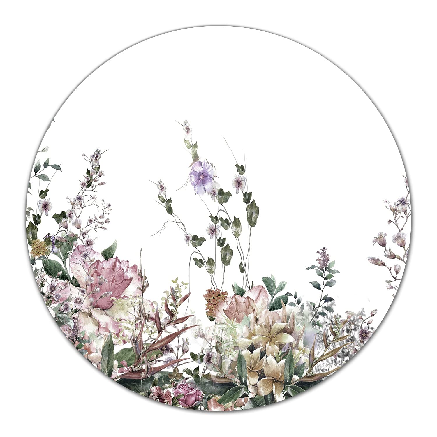 Planche à découper verre trempé rond 40 cm tapis protection plaque
