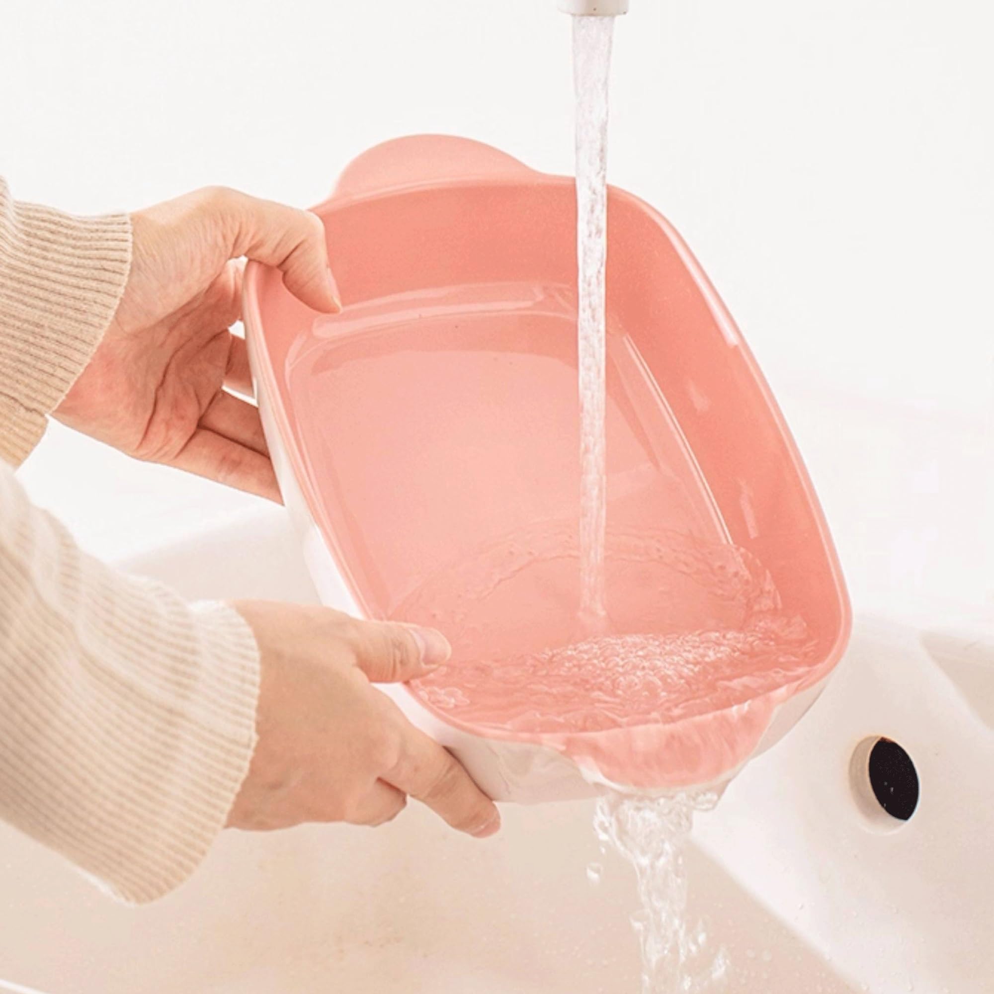Fuente for hornear rectangular de cerámica con asas Universal(Pink,Pequeño)