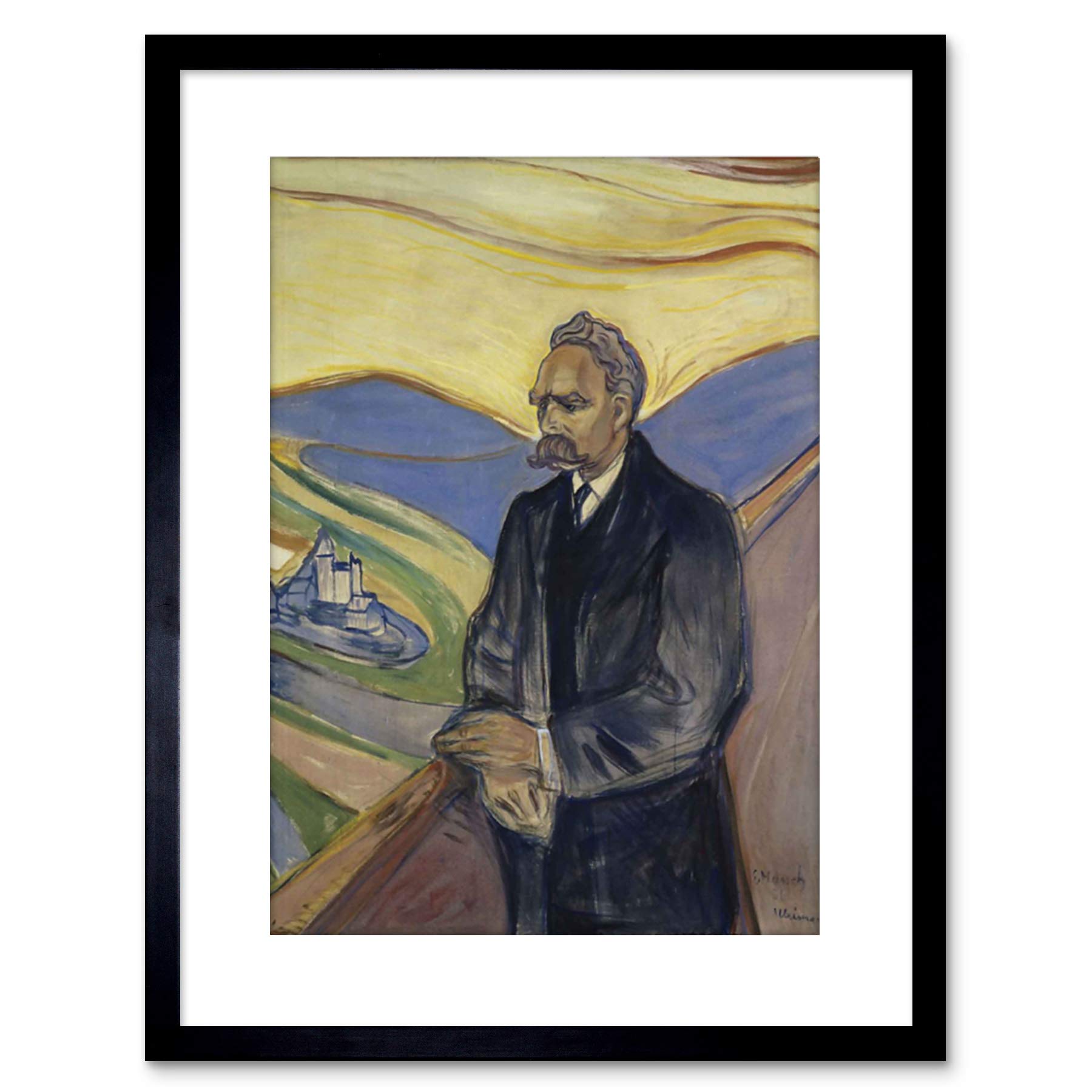 Wee Blue Coo Edvard Munch Friederich Nietzsche Painting Framed Art Print