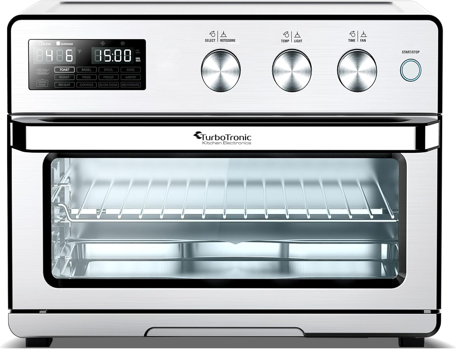 Front view of the TurboTronic Digital Hot Air Oven with control panel