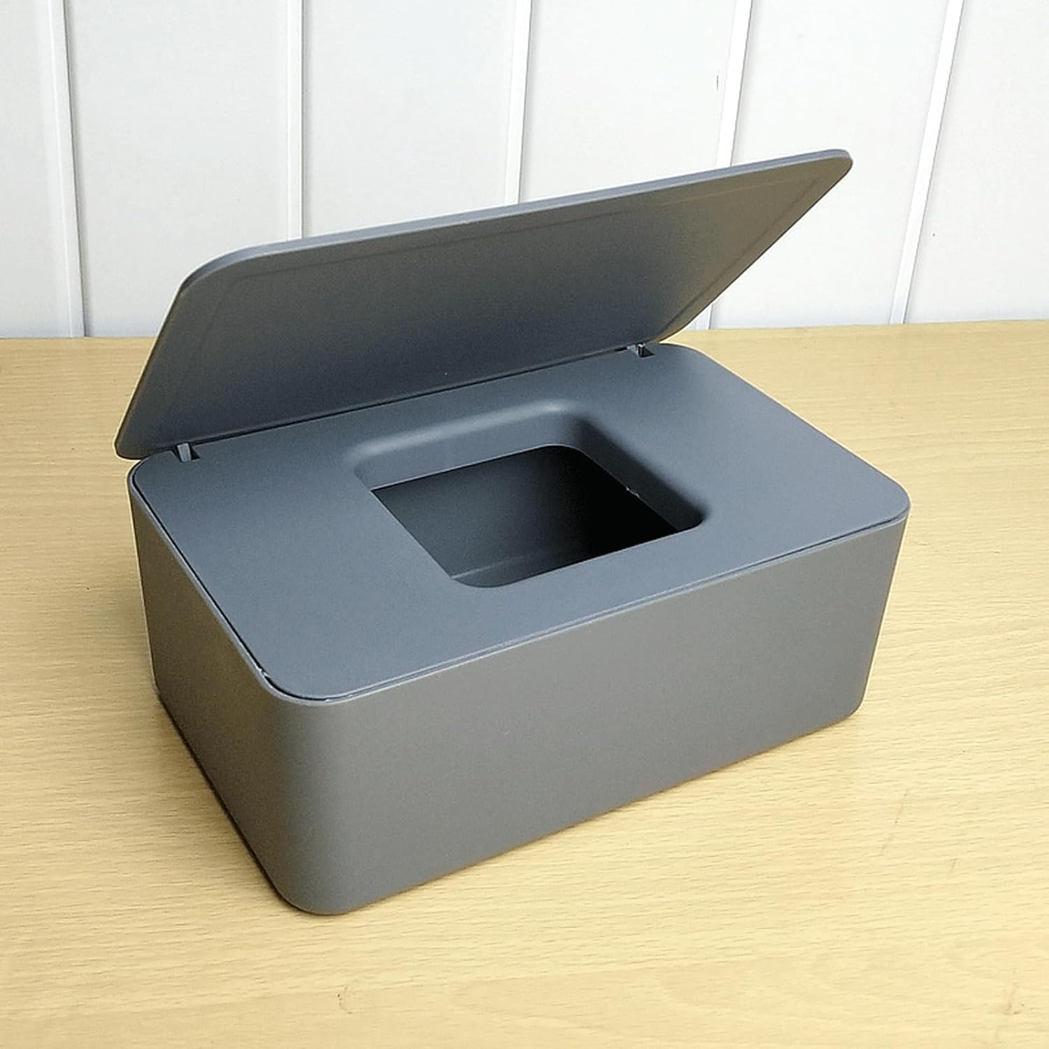 Baby Wipes Dispenser, Tissue Storage Box Case, Wet Wipe Dispenser Holder with Lid for Home, Office, Cars(Color:grey)