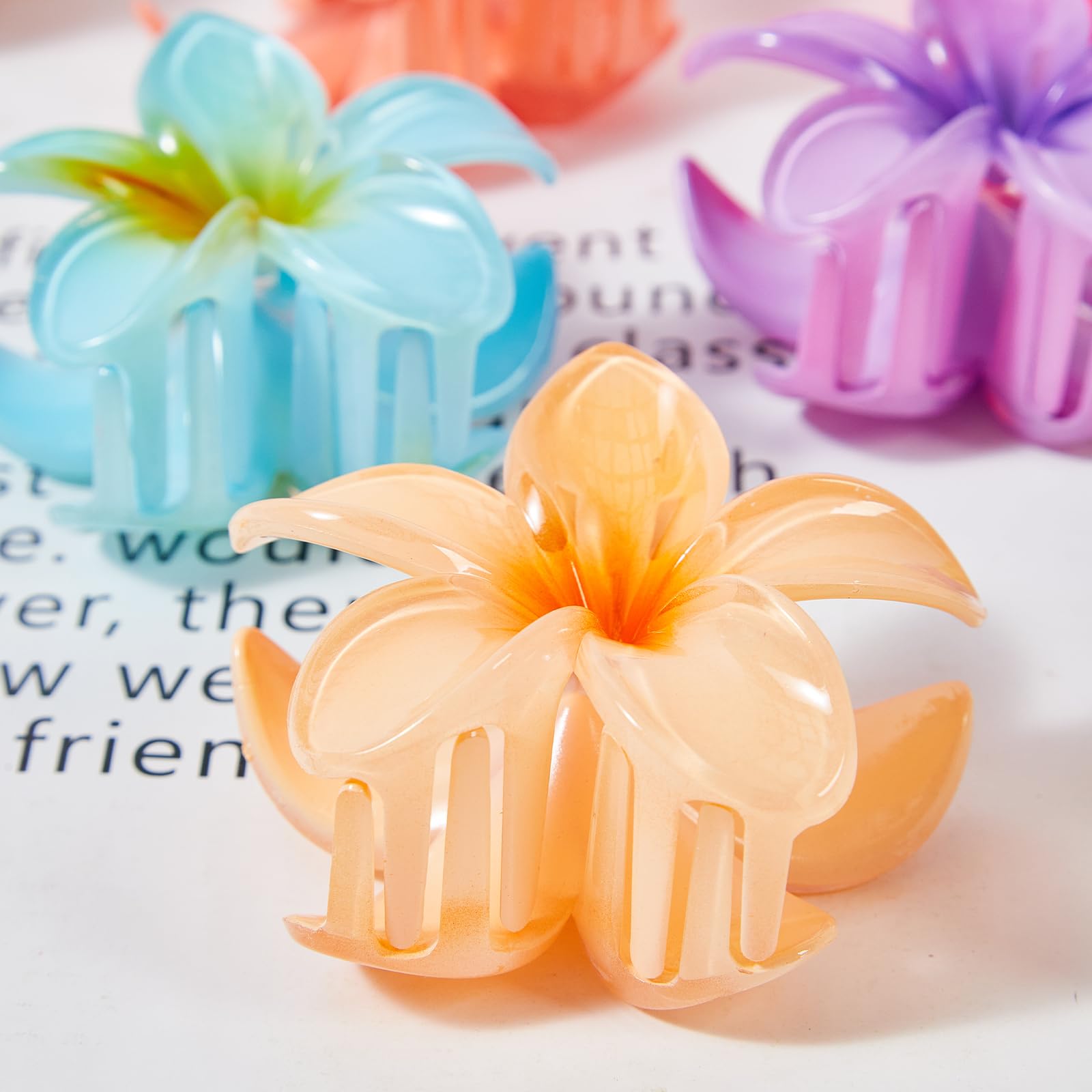 Amazon.com : Flower Hair Claw Clips for Women, 6 Pack  display picture 1